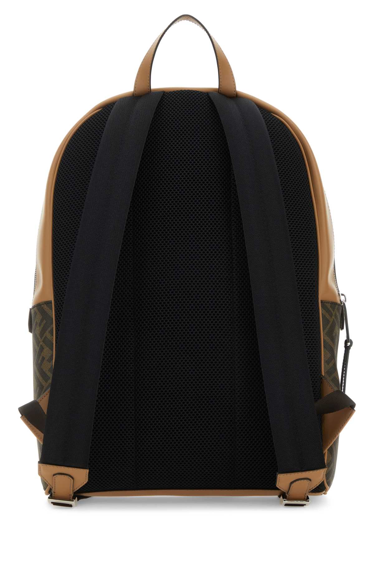 Fendi Men Multicolor Cotton Blend And Leather Backpack