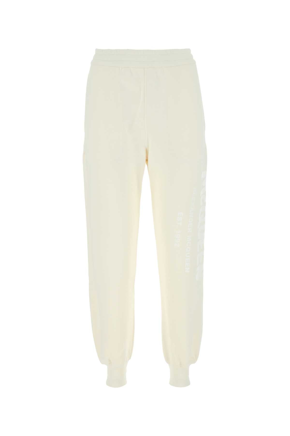 Alexander Mcqueen Women Ivory Cotton Joggers