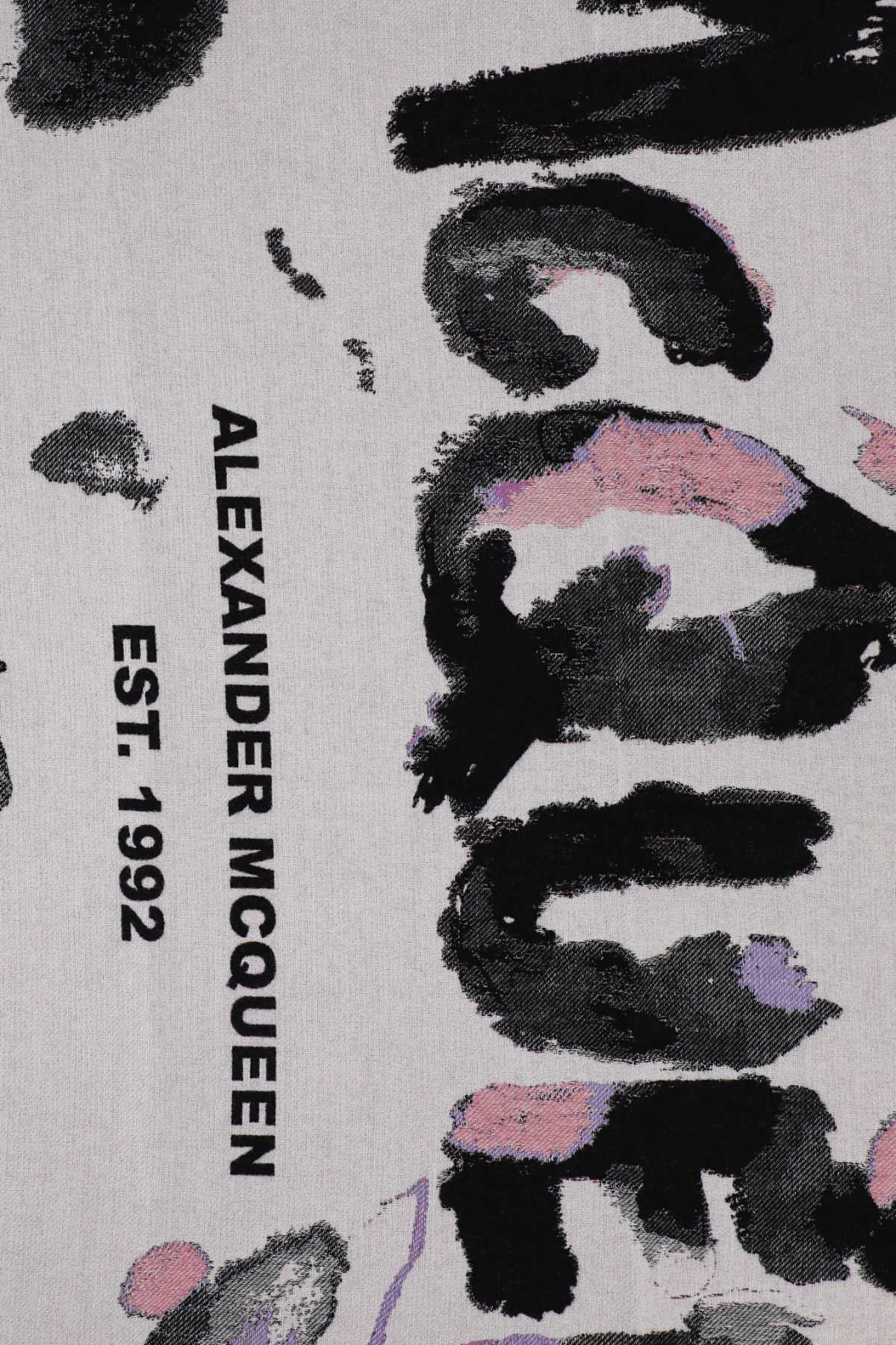 Alexander Mcqueen Women Embroidered Wool Blend Blanket