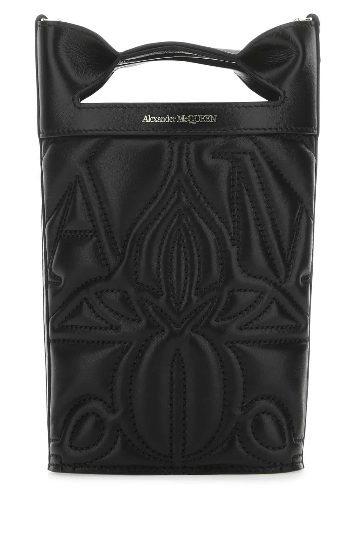 Alexander Mcqueen Women Black Leather The Bow Bucket Bag