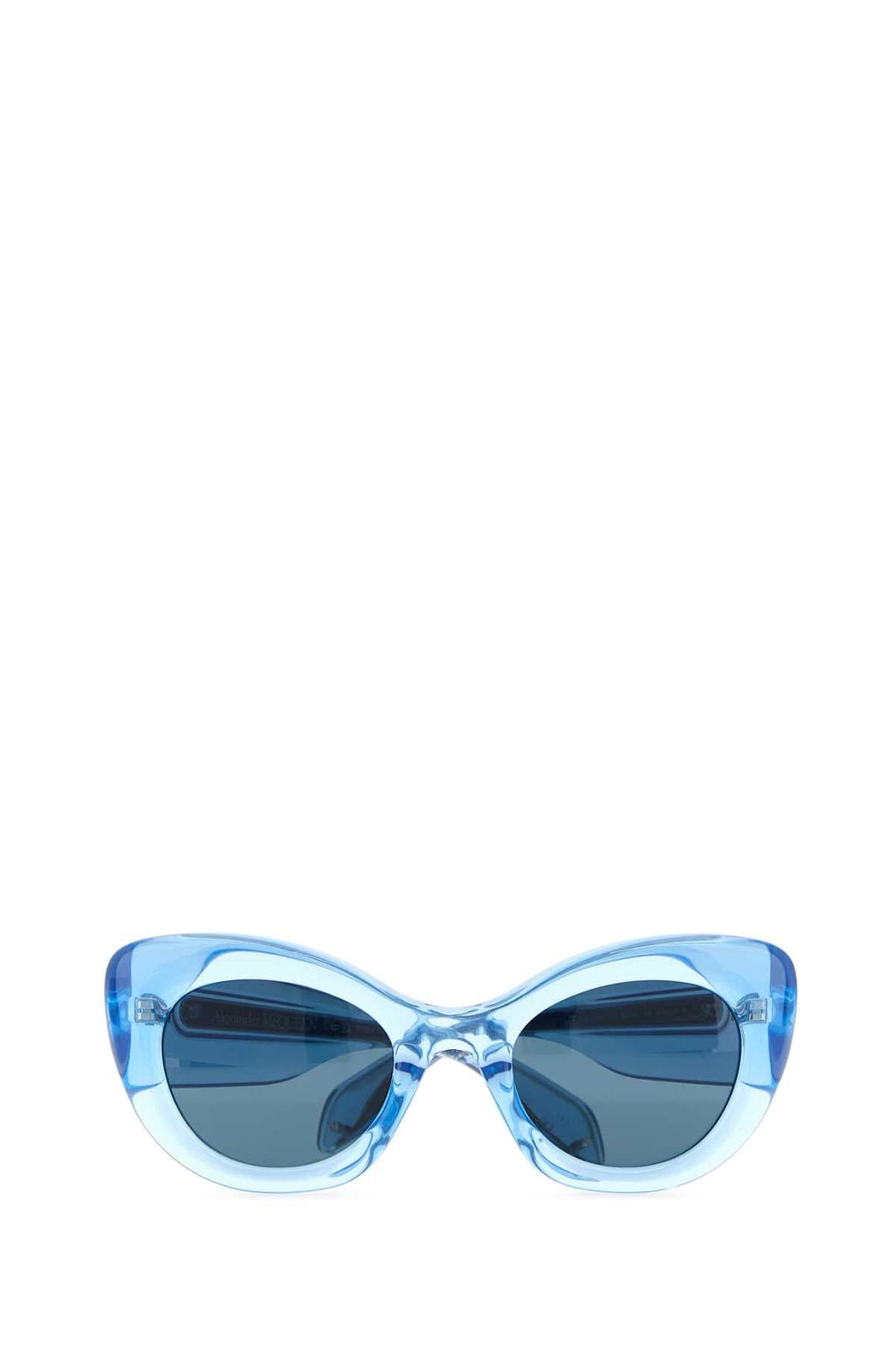 Alexander Mcqueen Women Light-Blue Acetate The Curve Sunglasses