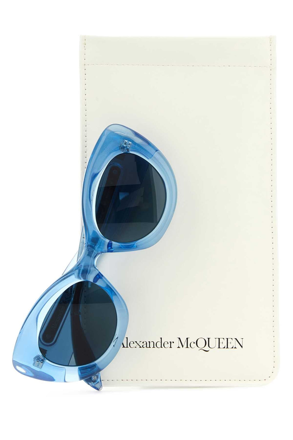 Alexander Mcqueen Women Light-Blue Acetate The Curve Sunglasses
