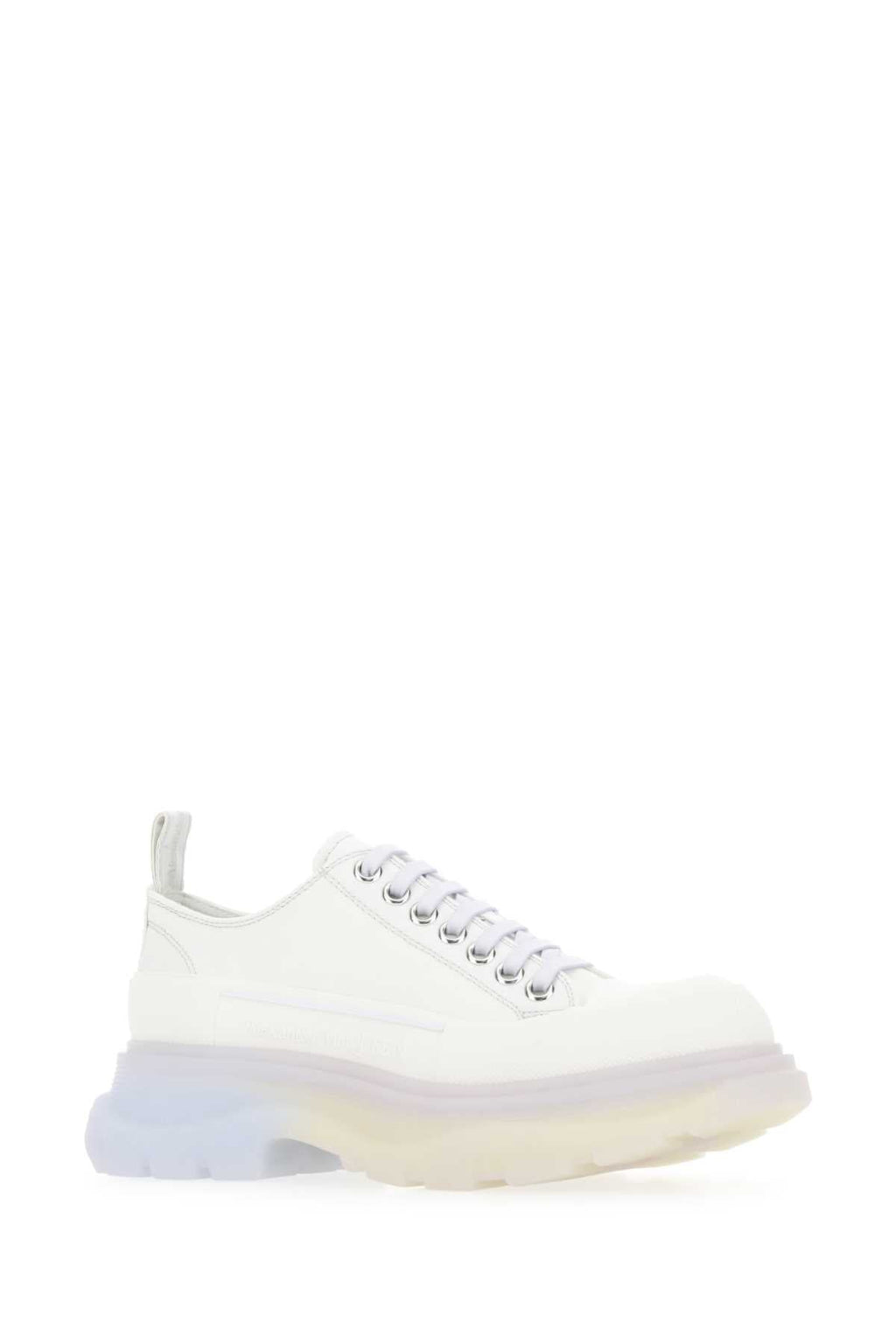 Alexander Mcqueen Women Chalk Canvas Tread Slick Sneakers