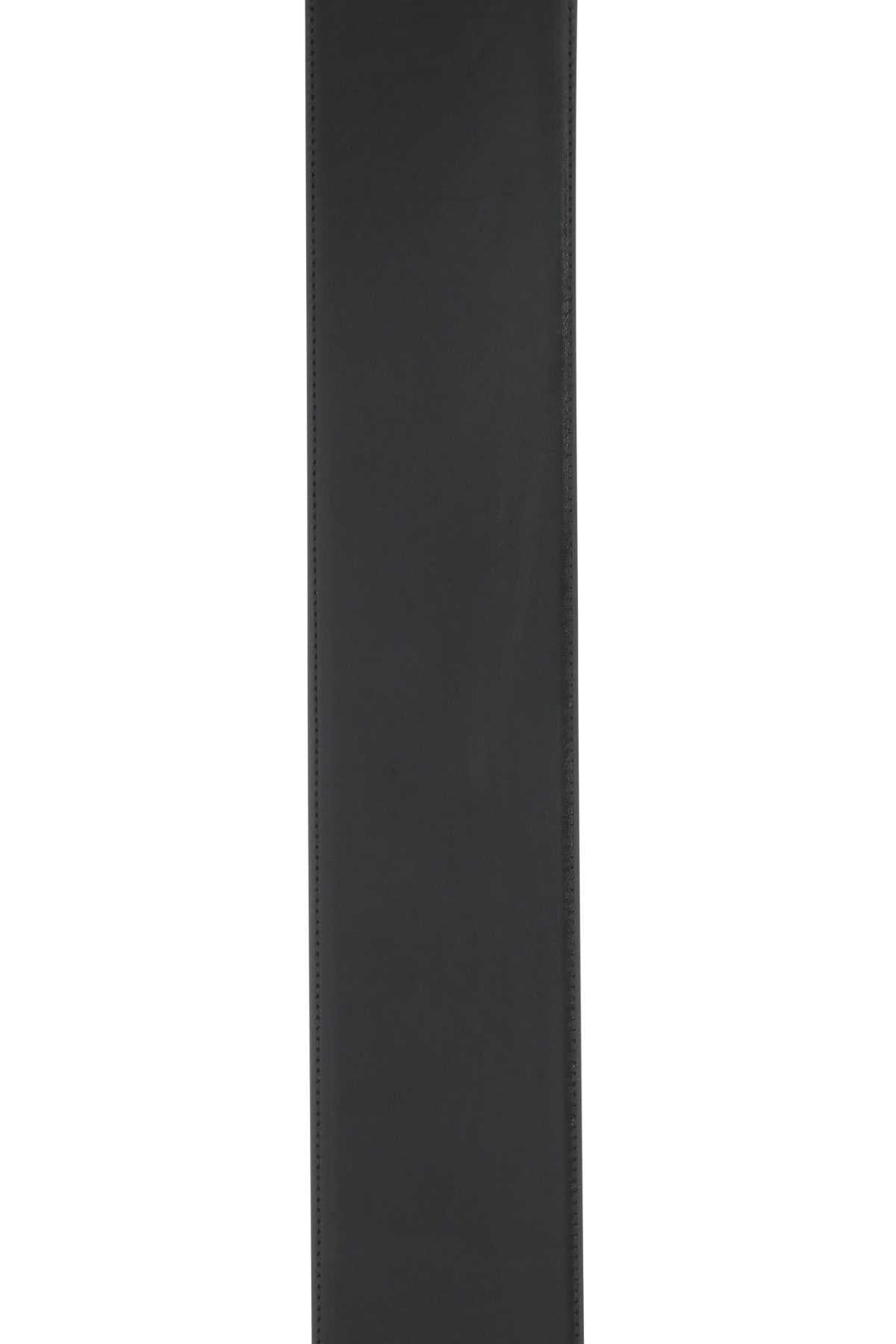 Alexander Mcqueen Women Black Leather Belt