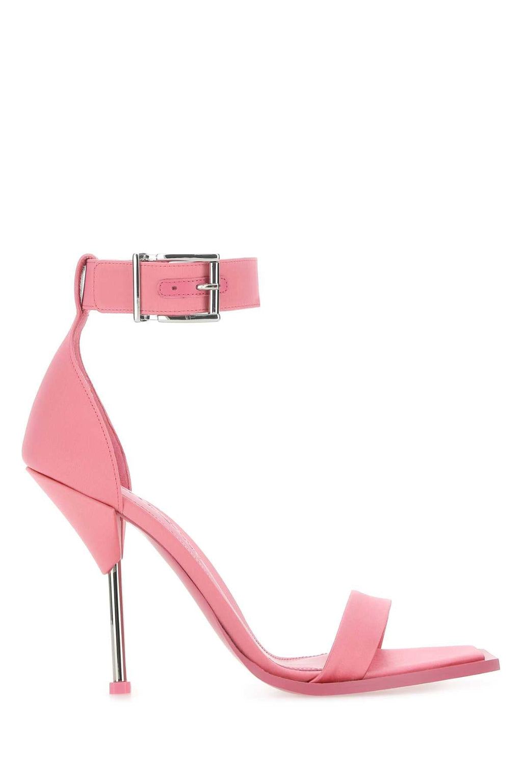 Alexander Mcqueen Women Pink Satin Sandals