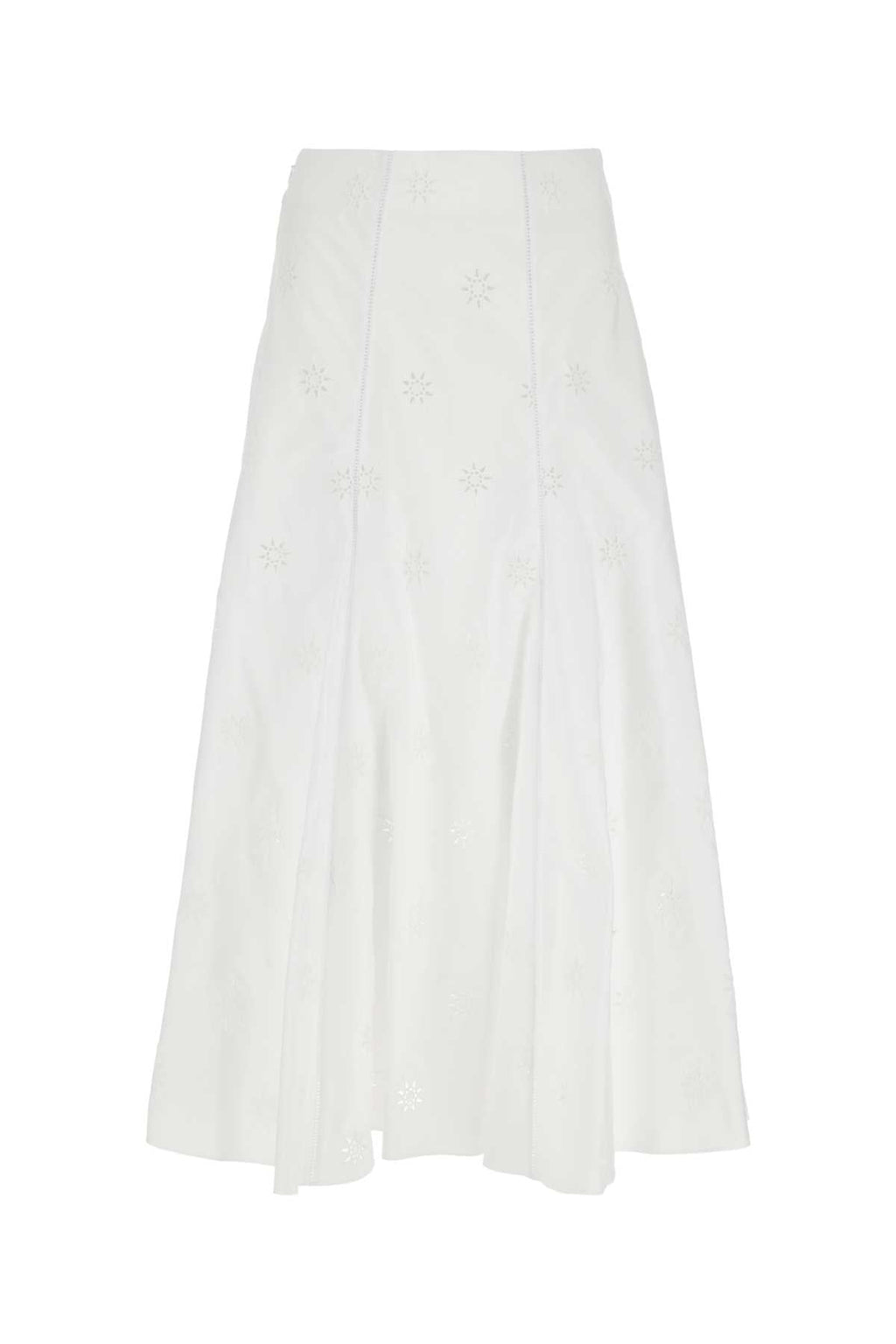 Chloe Women White Poplin Skirt