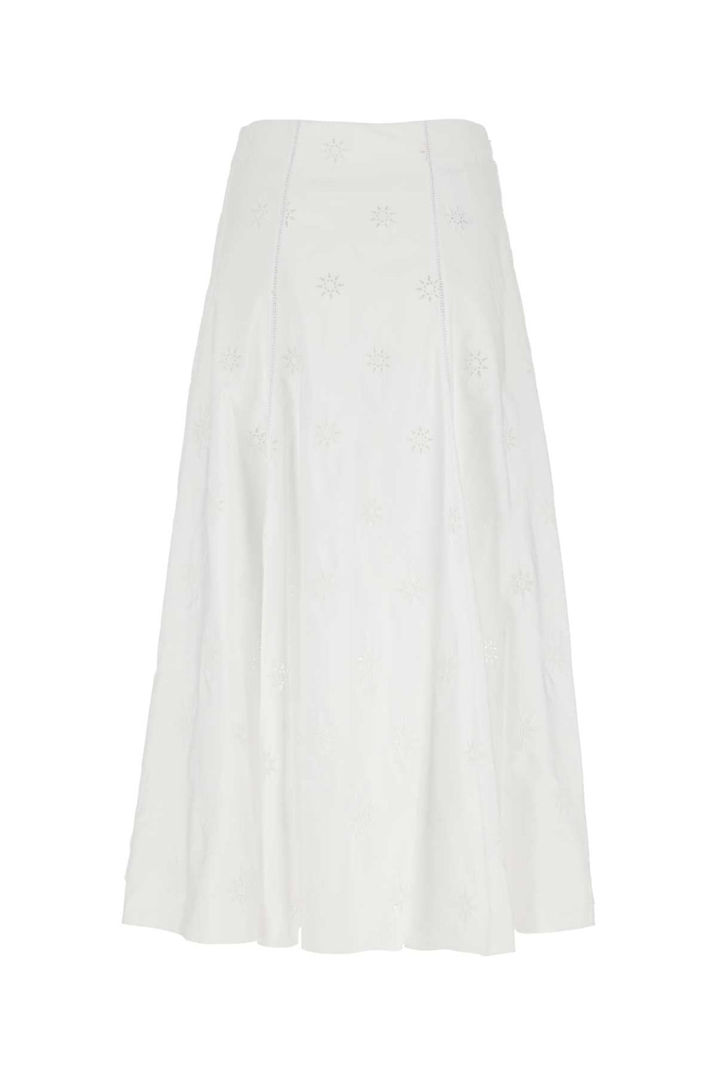 Chloe Women White Poplin Skirt