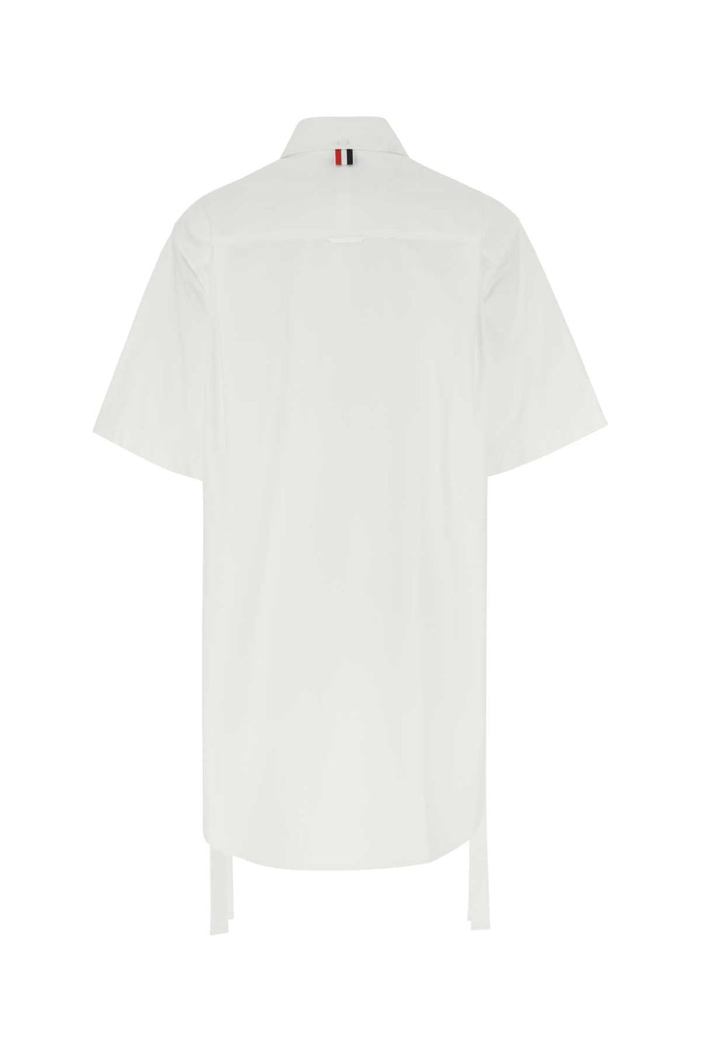 Thom Browne Women White Poplin Shirt Mini Dress