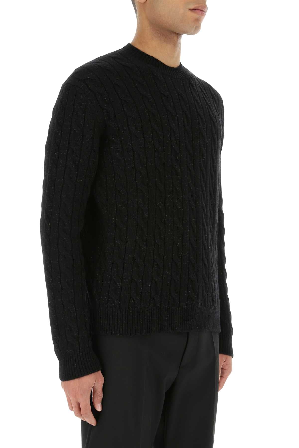 Prada Men Black Wool Blend Sweater