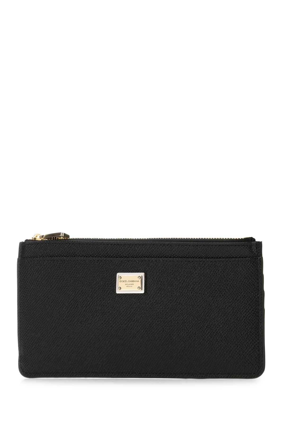 Dolce & Gabbana Women Black Leather Card Holder