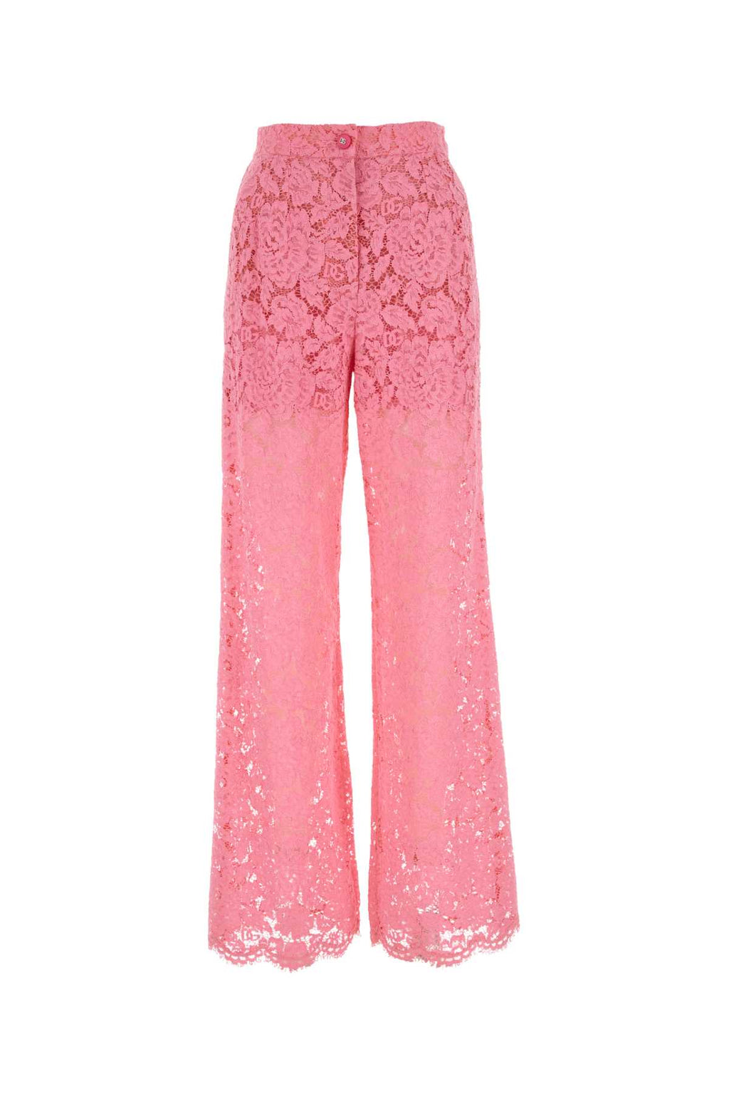 Dolce & Gabbana Women Pink Lace Pant
