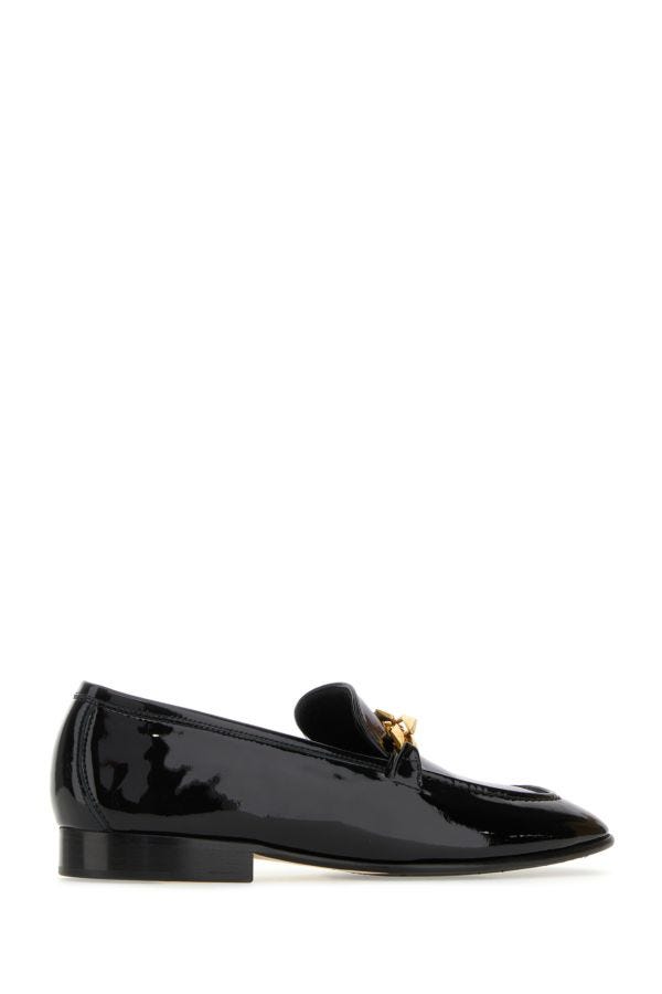 Jimmy Choo Women Black Leather Diamond Tilda Loafers