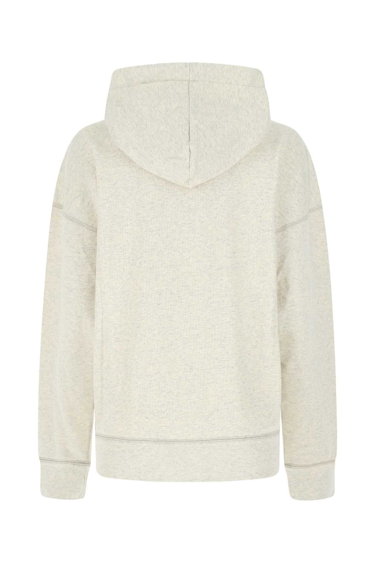 Isabel Marant Etoile Women Melange Ivory Cotton Blend Mansel Sweatshirt
