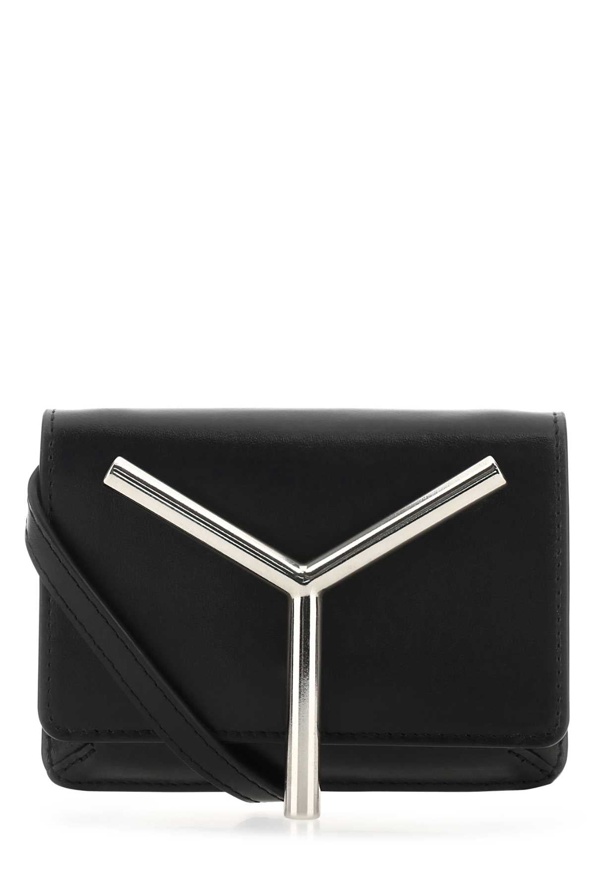 Y Project Women Black Leather Mini Crossbody Bag