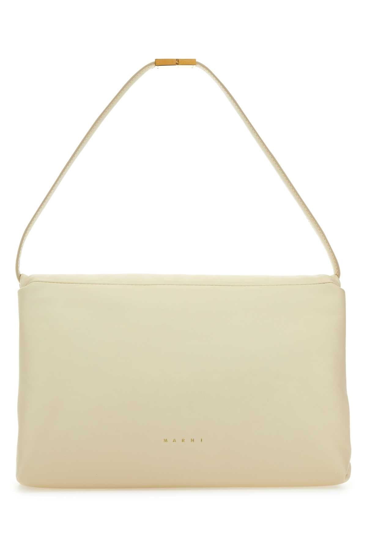 Marni Women Ivory Leather Shoulder Bag