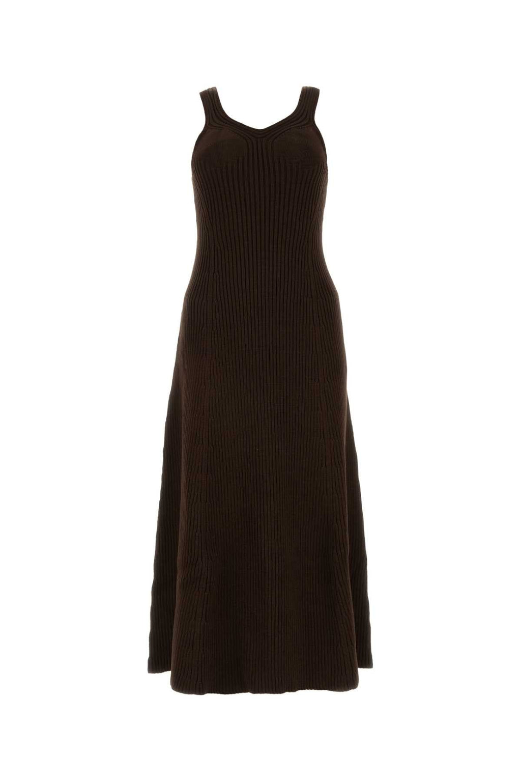 Jil Sander Women Chocolate Cotton Blend Dress