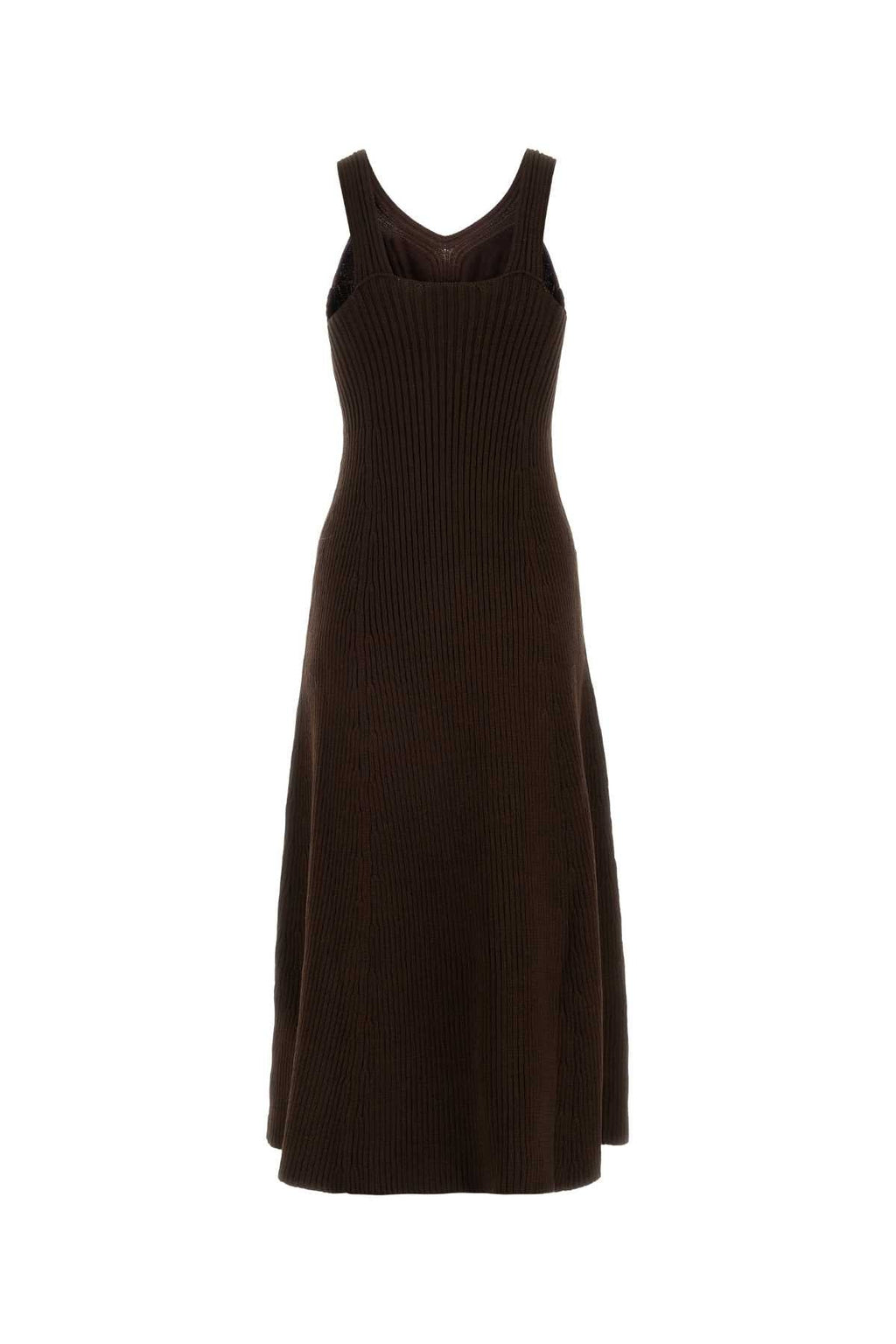 Jil Sander Women Chocolate Cotton Blend Dress