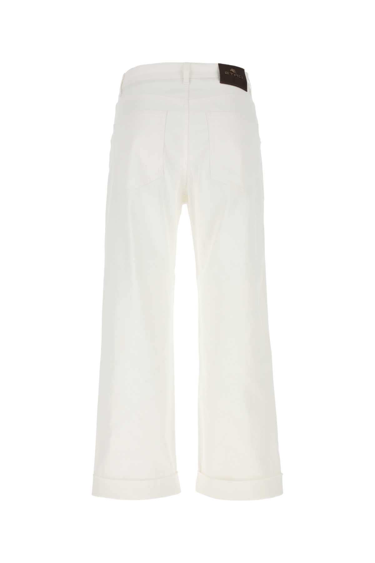 Etro Men White Stretch Denim Jeans