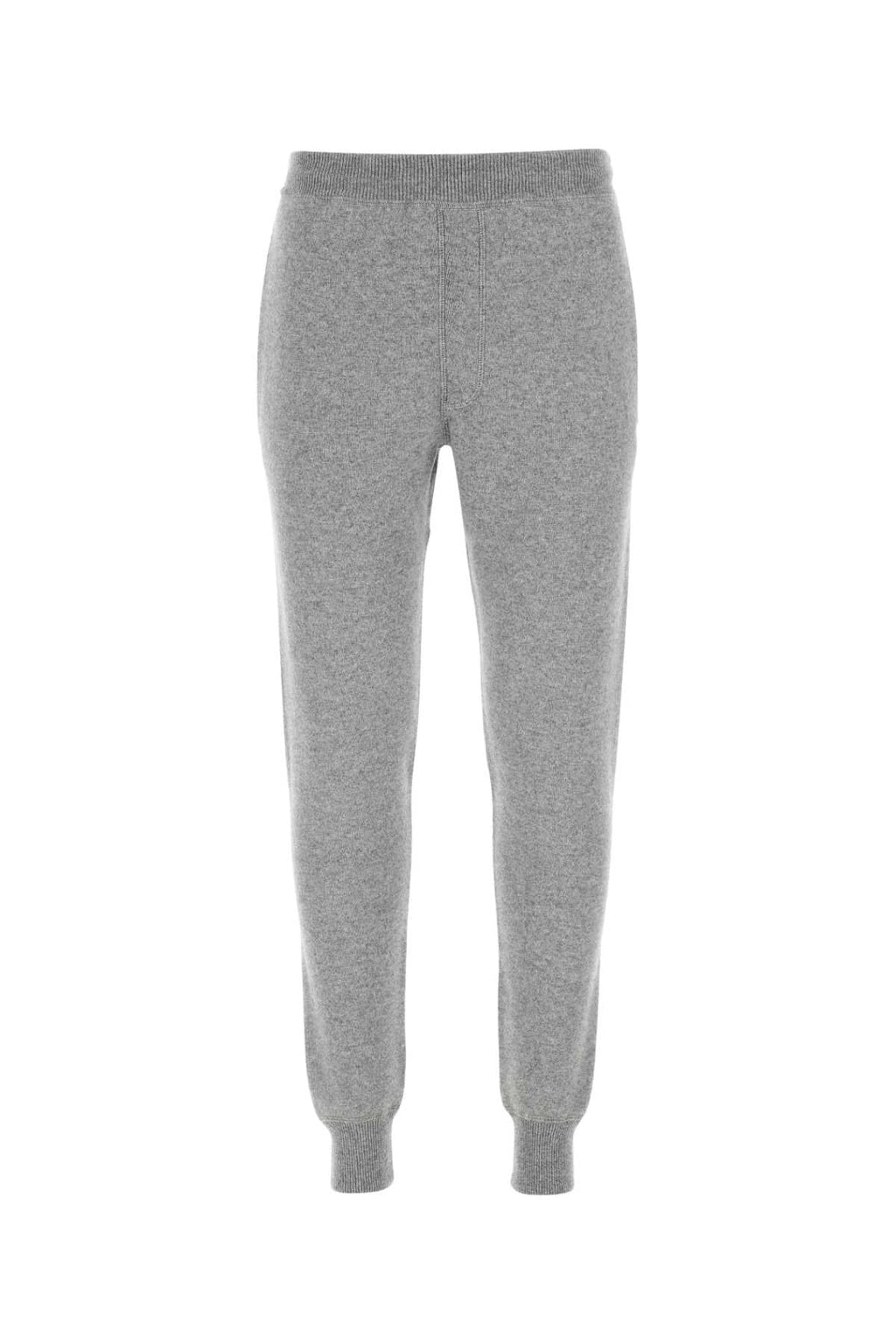 Prada Men Melange Grey Stretch Cashmere Blend Joggers