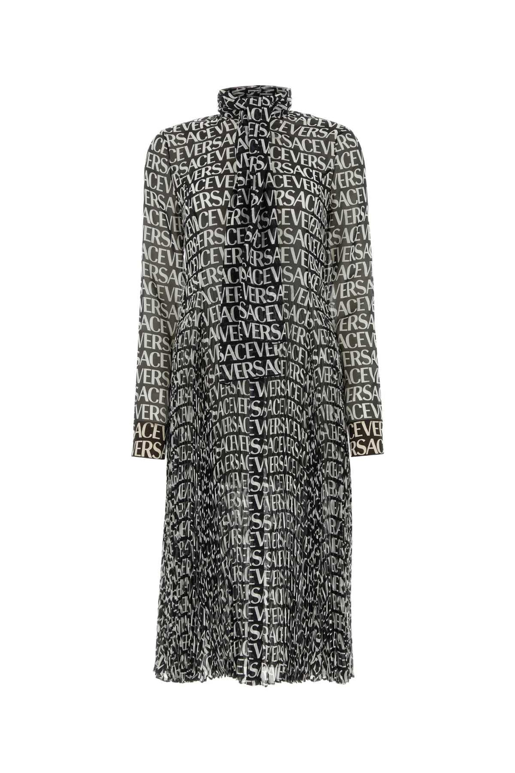 Versace Women Printed Crepe Shirt Dress