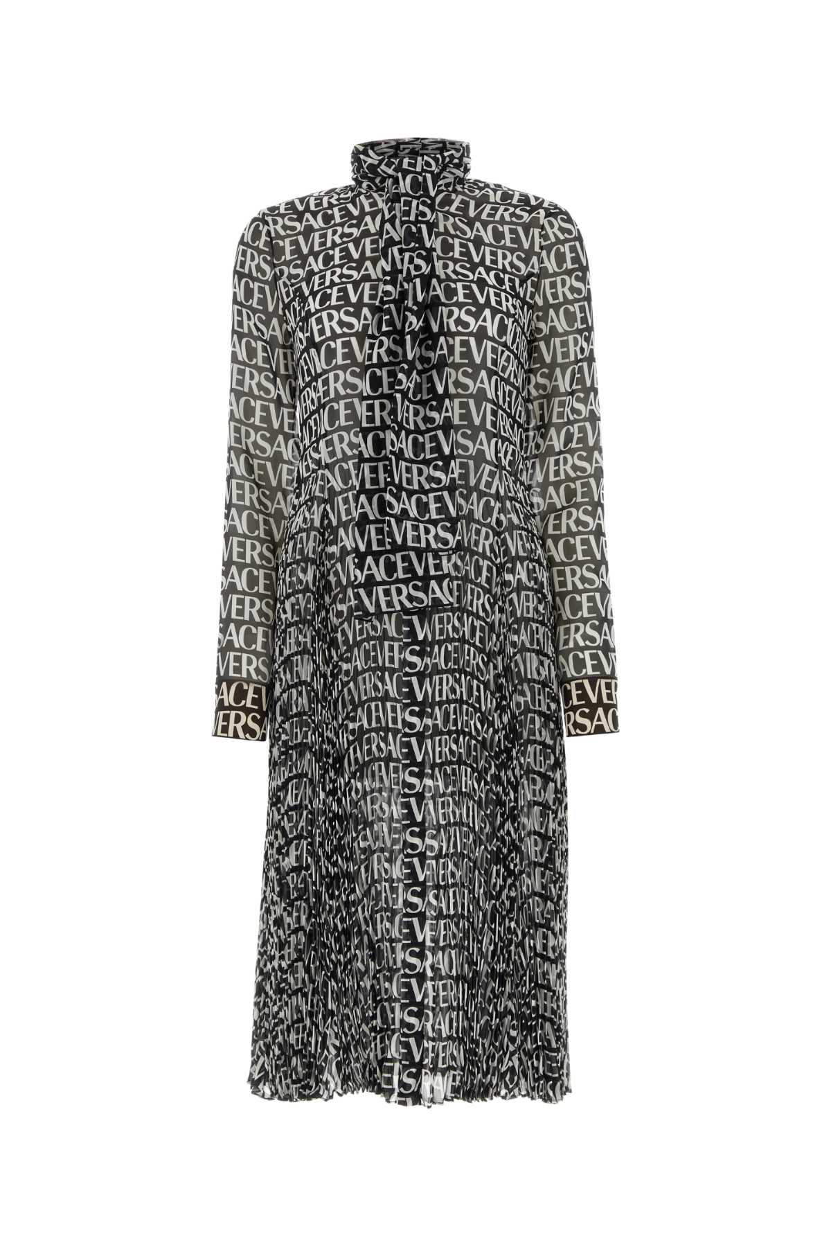 Versace Women Printed Crepe Shirt Dress