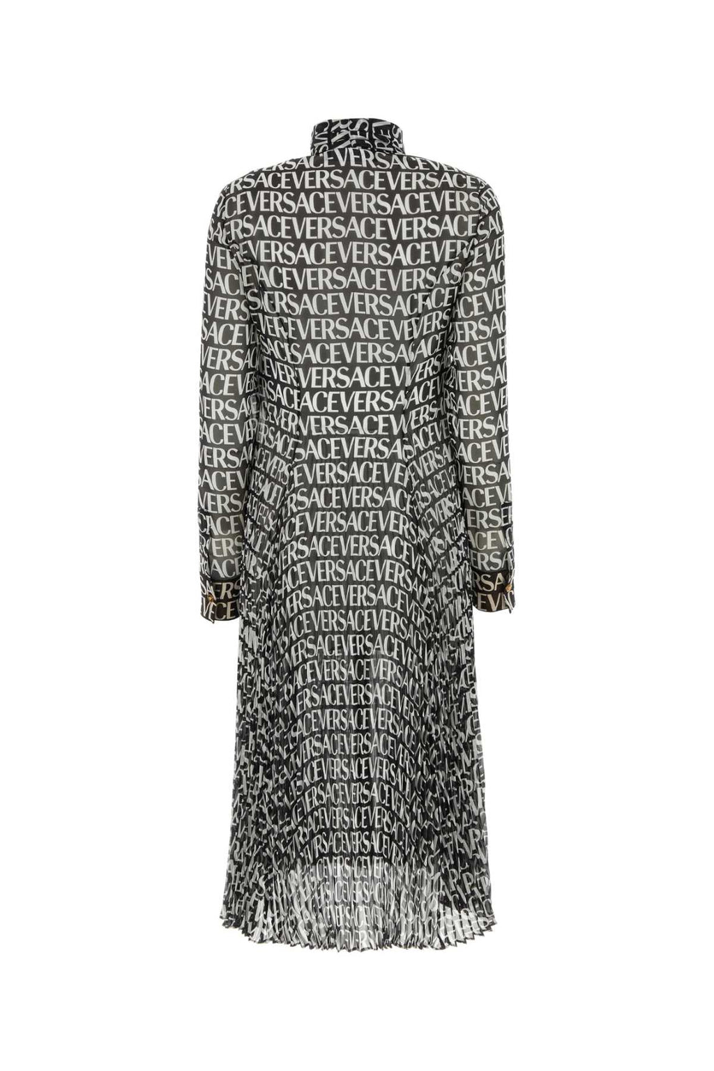 Versace Women Printed Crepe Shirt Dress