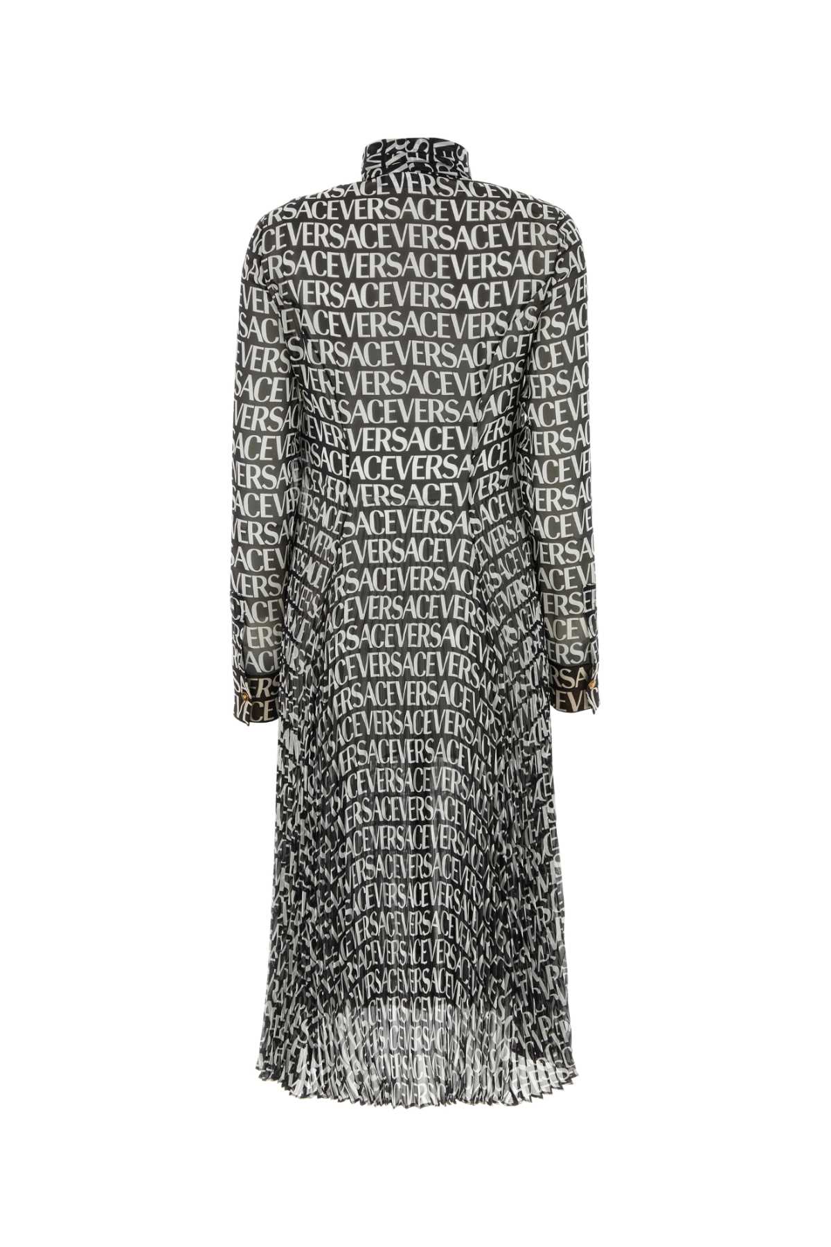 Versace Women Printed Crepe Shirt Dress
