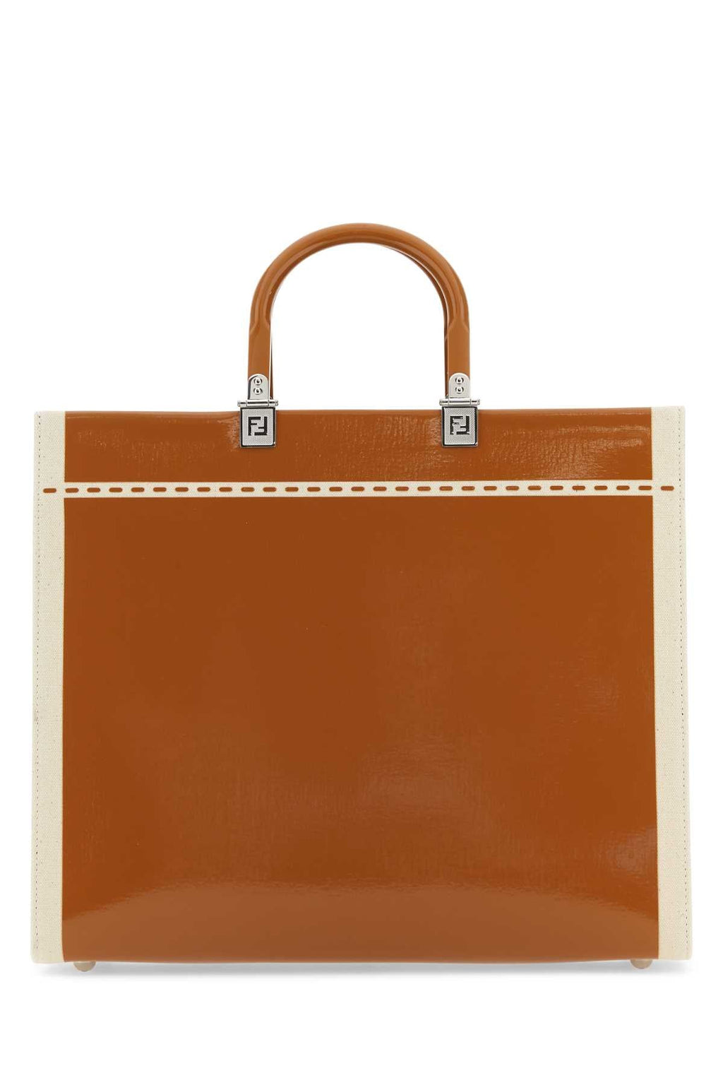 Fendi Women Two-Tone Canvas Medium Sunshine Shopping Bag