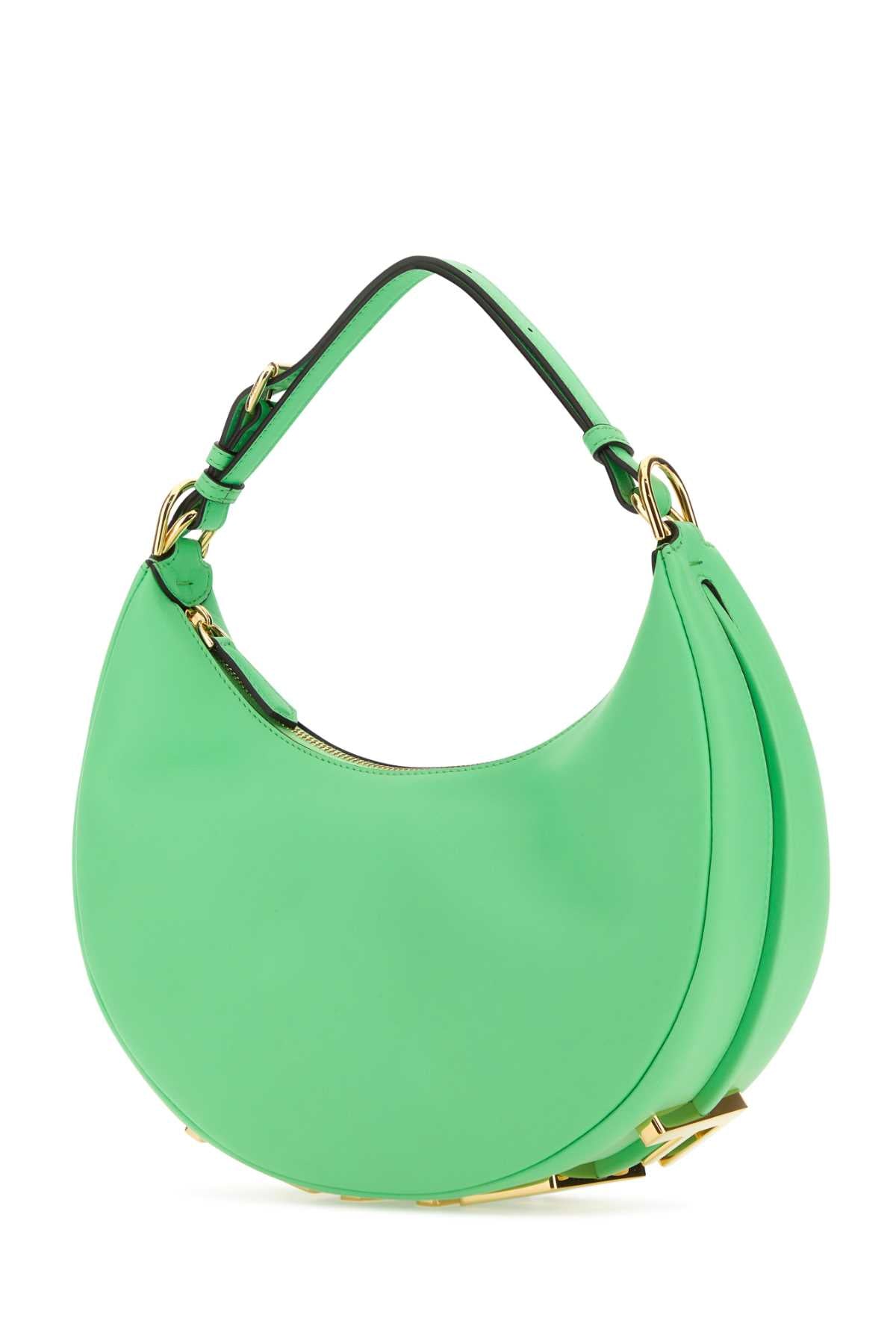 Fendi Women Green Leather Small Fendigraphy Handbag