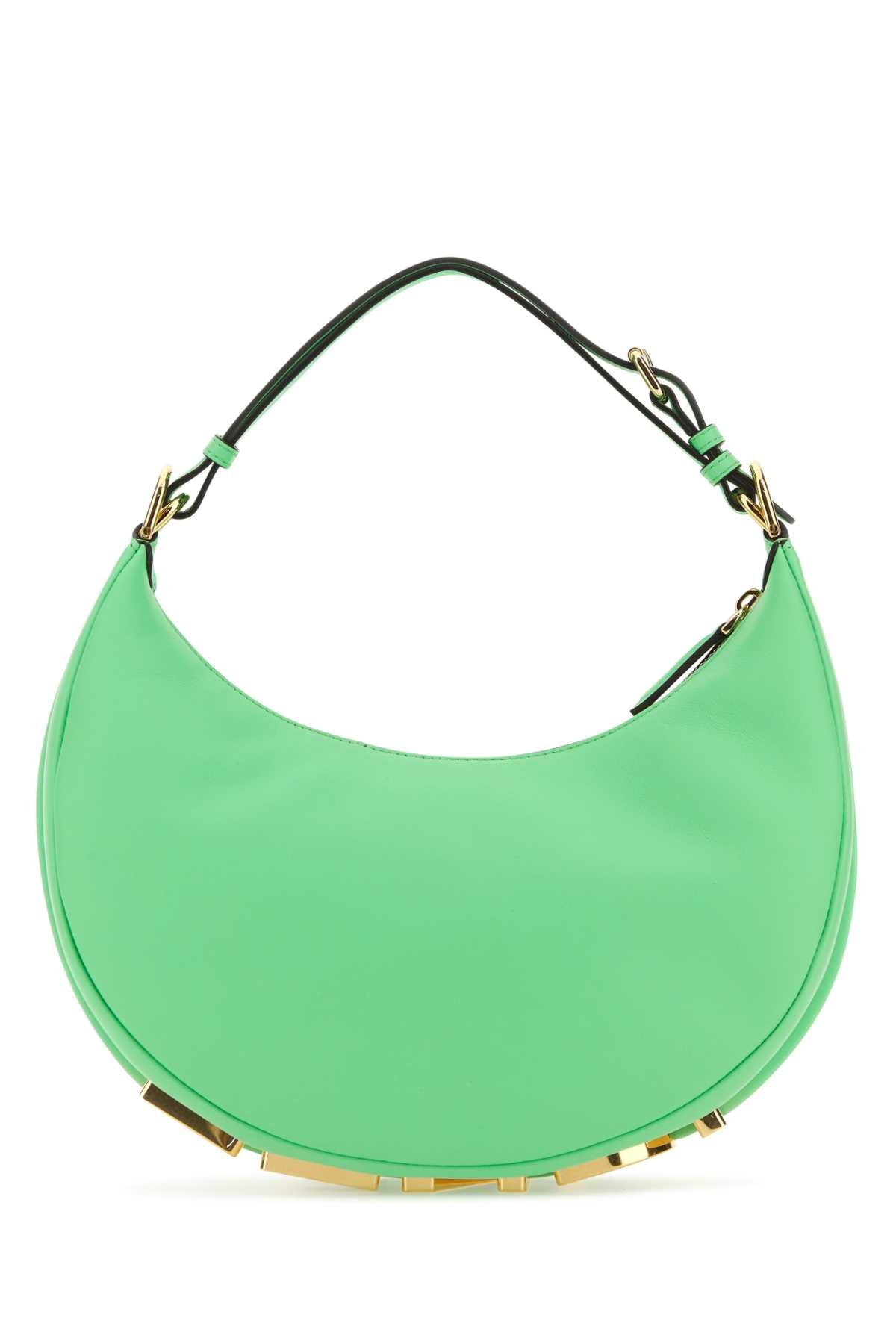 Fendi Women Green Leather Small Fendigraphy Handbag