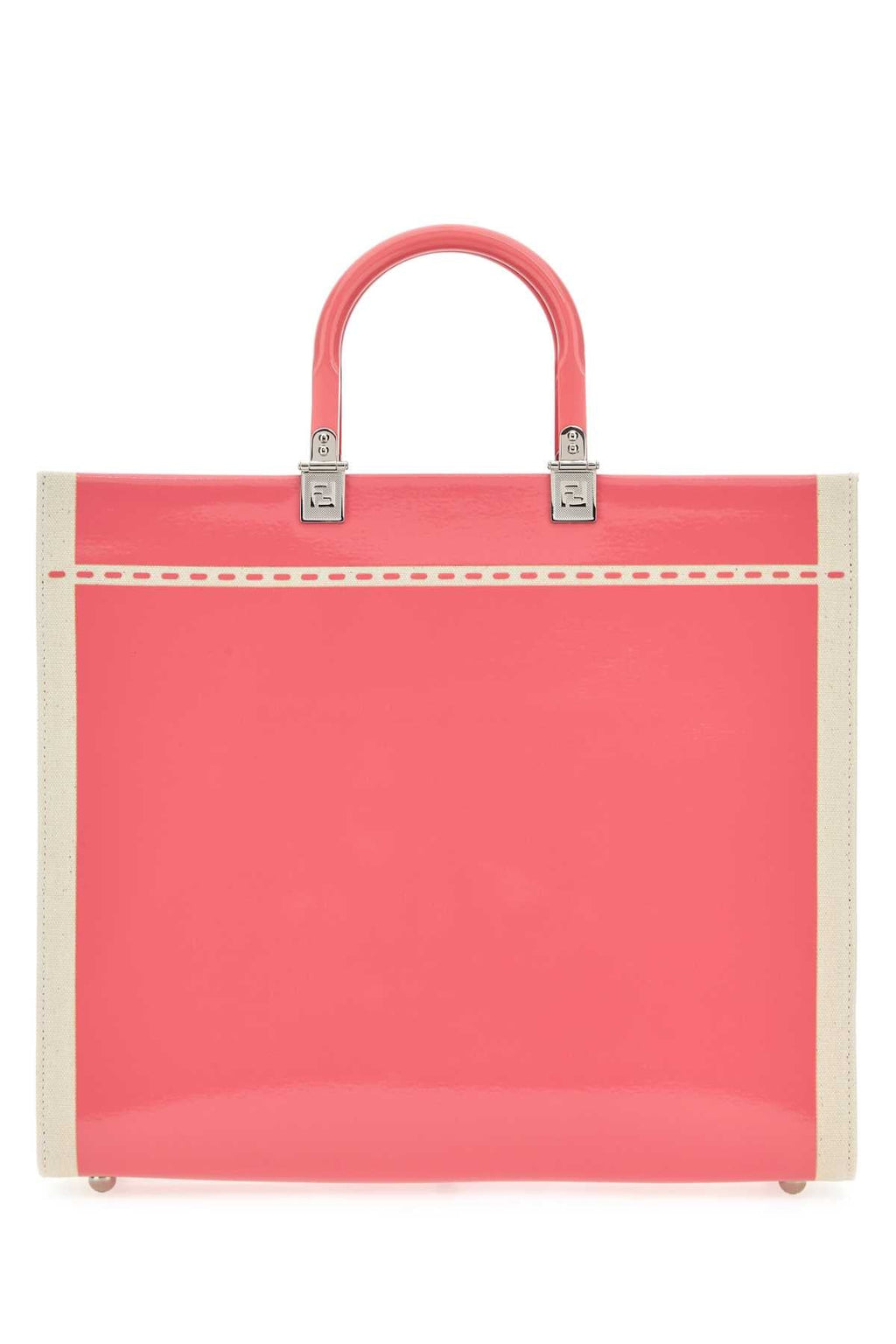 Fendi Women Two-Tone Canvas Medium Sunshine Shopping Bag