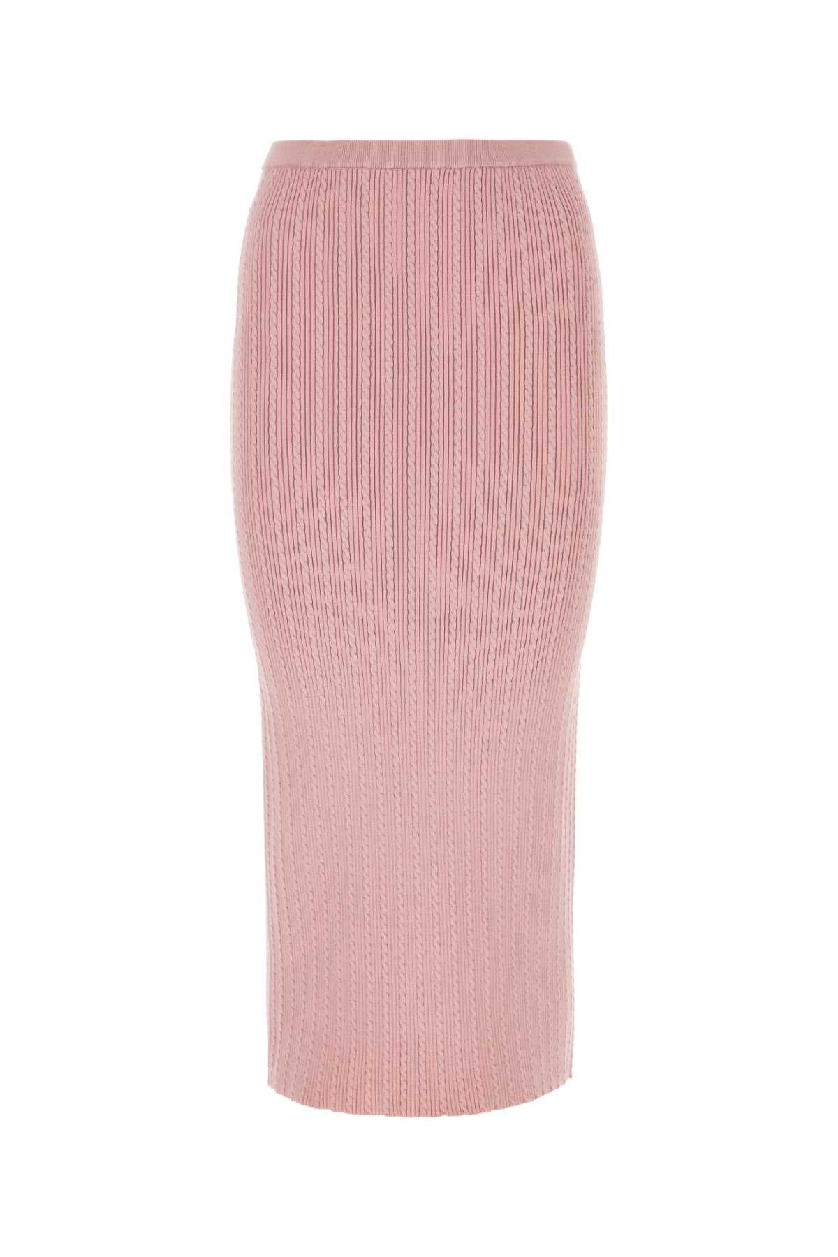 Alessandra Rich Women Pink Stretch Cotton Blend Skirt