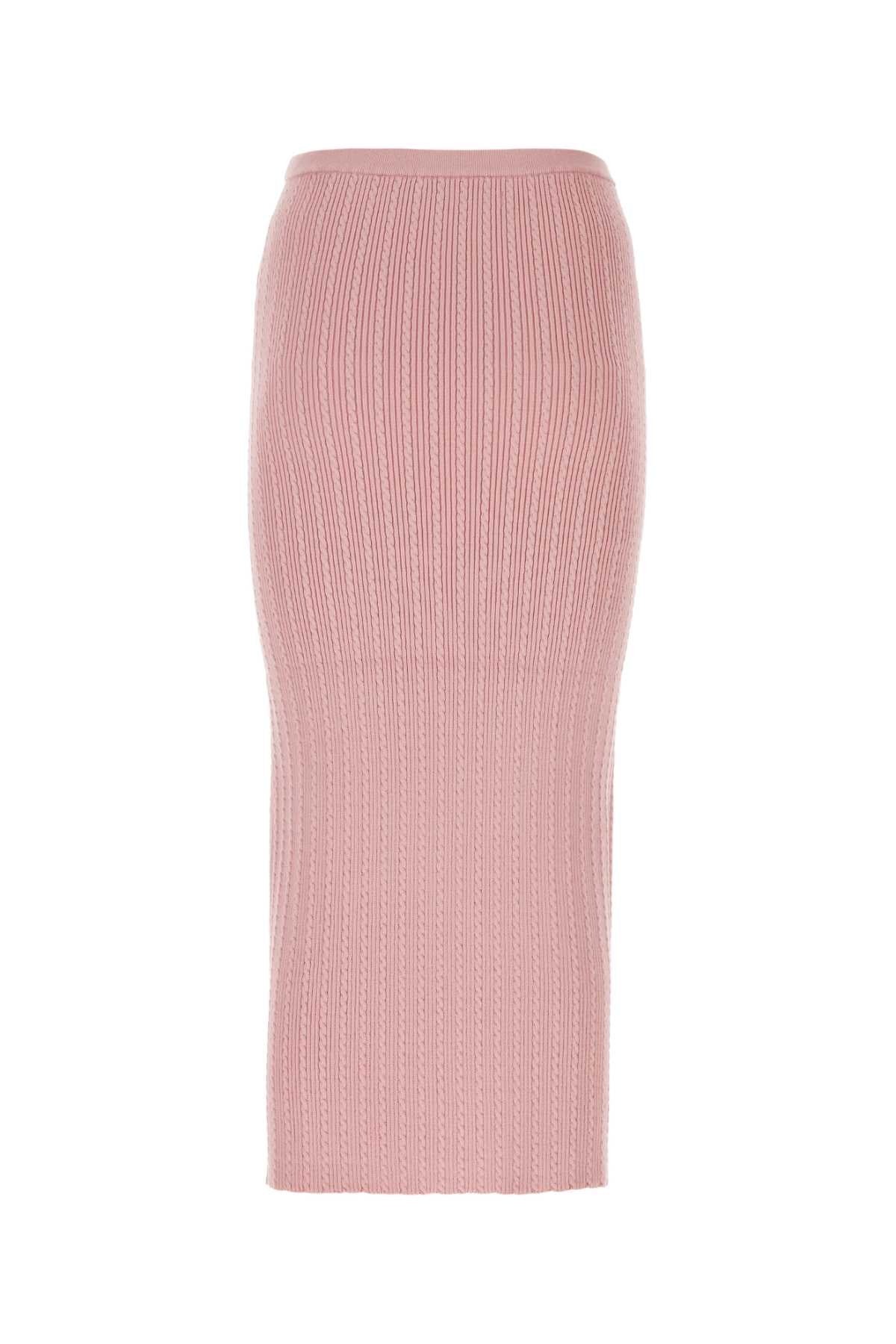 Alessandra Rich Women Pink Stretch Cotton Blend Skirt