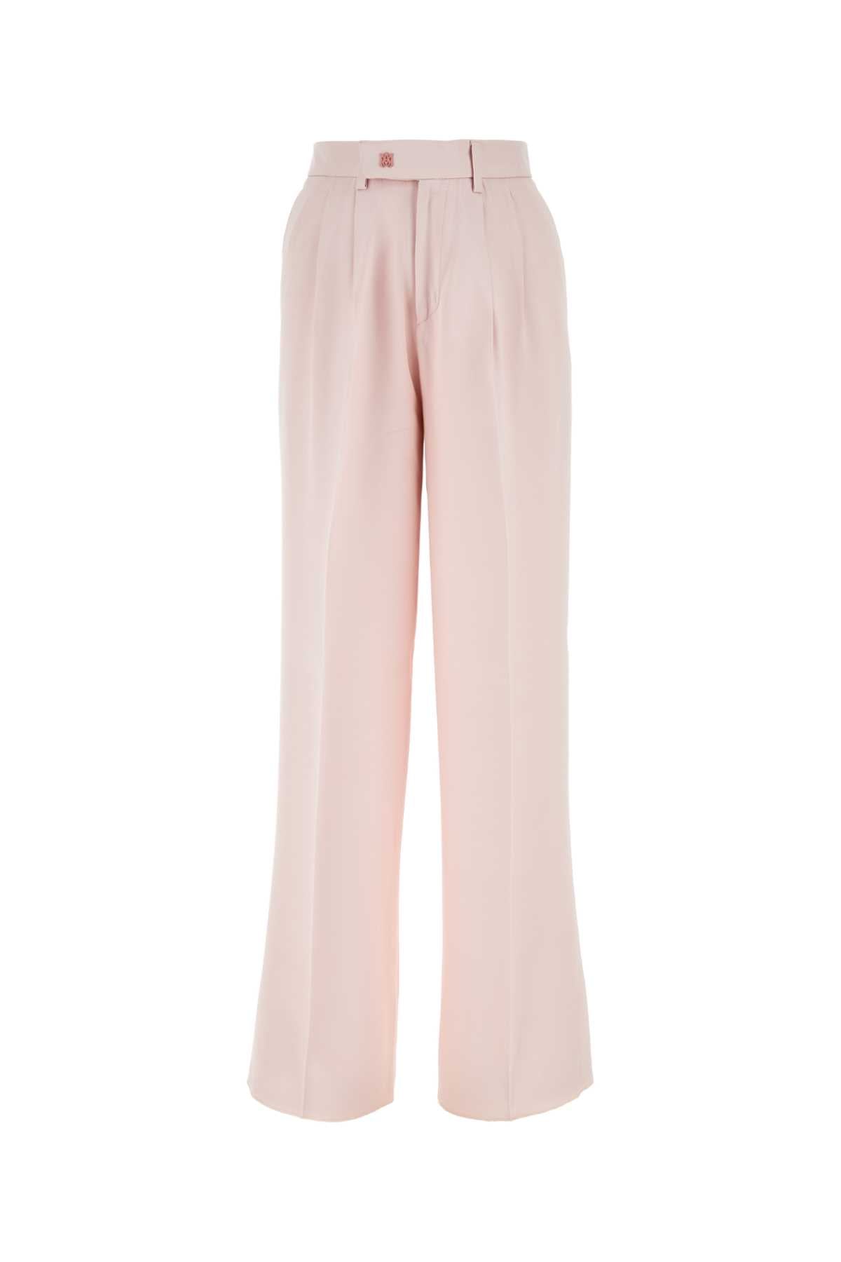 Amiri Women Light Pink Viscose Wide-Leg Pant
