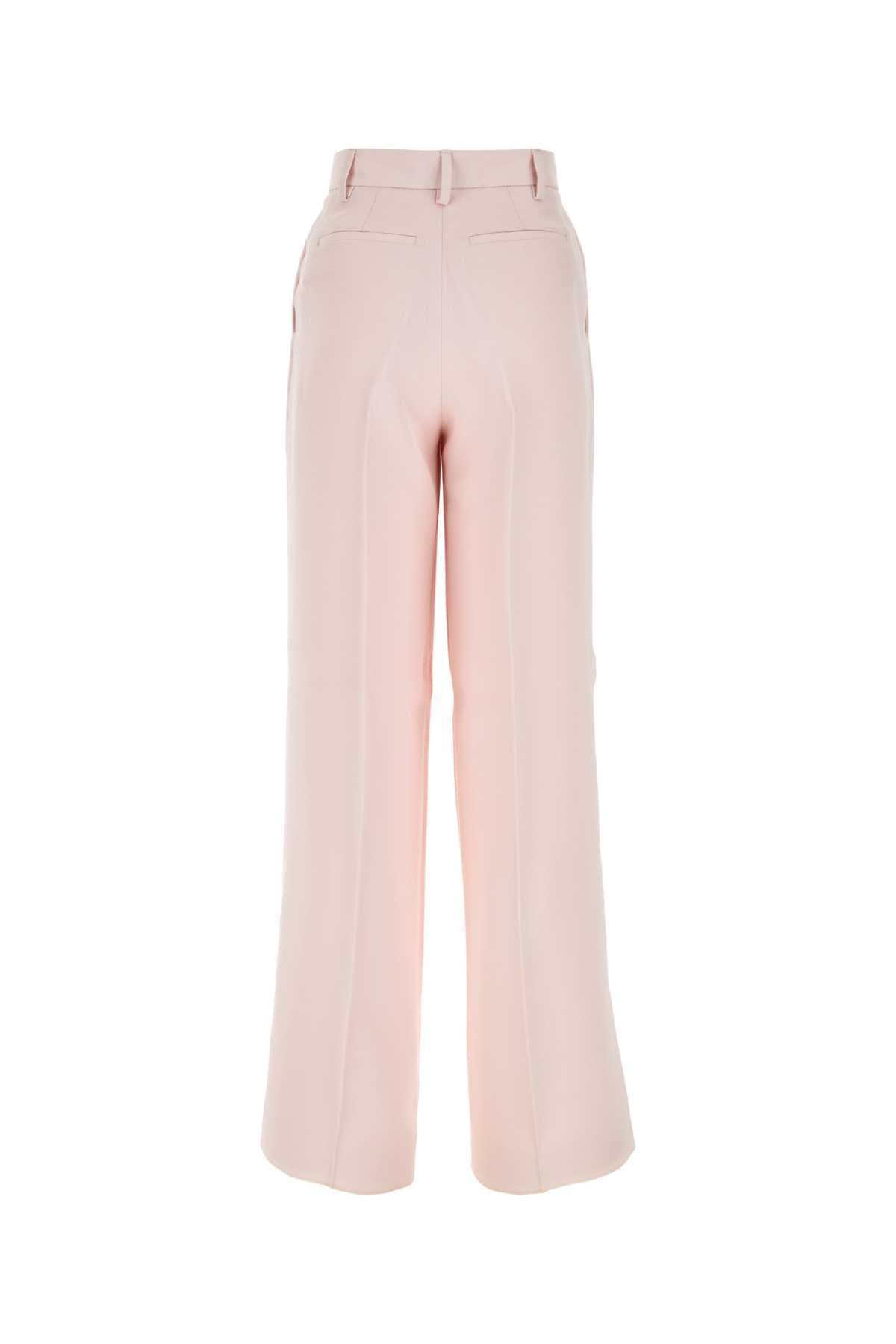 Amiri Women Light Pink Viscose Wide-Leg Pant