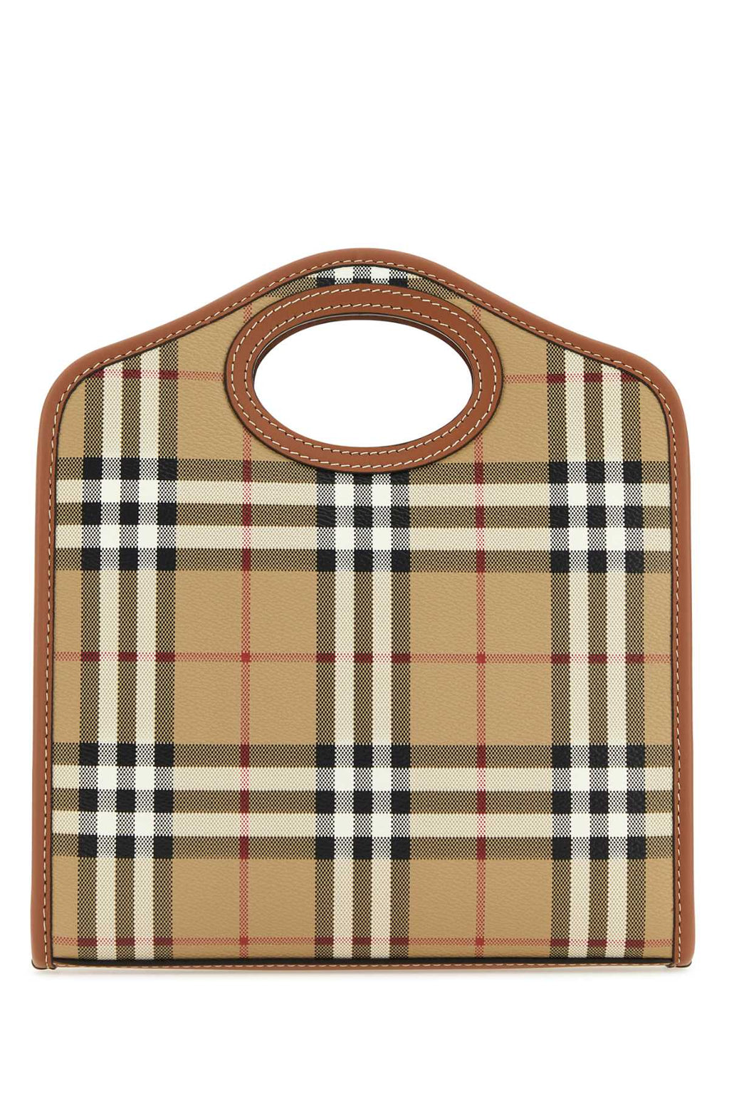 Burberry Women Printed Canvas And Leather Mini Pocket Handbag