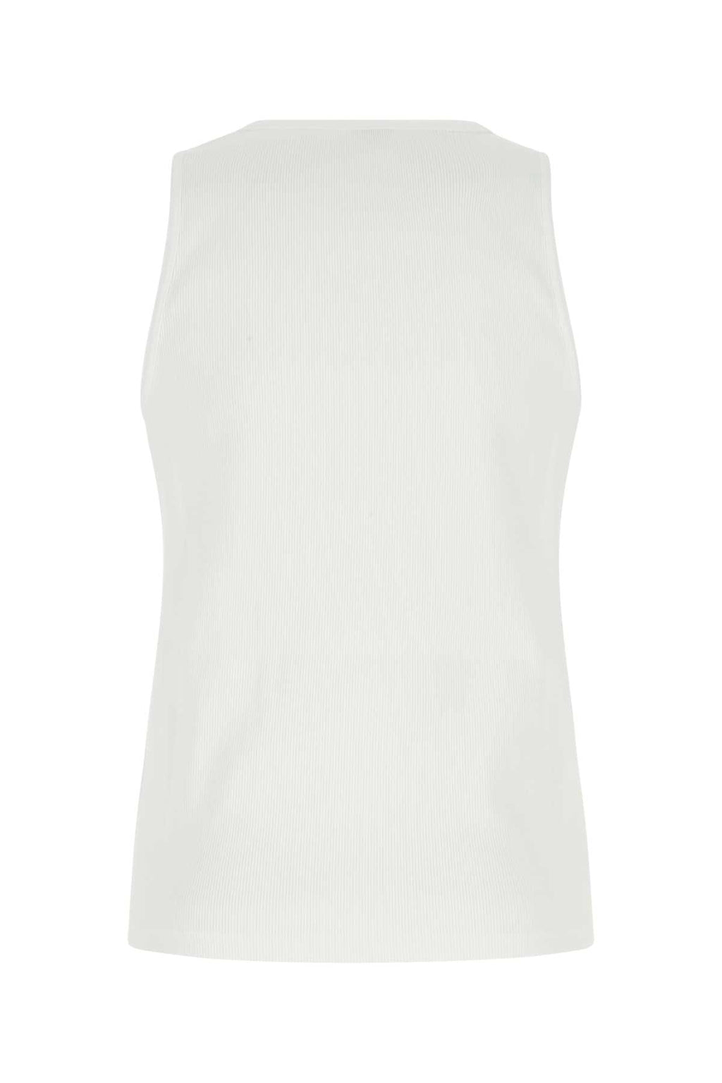 Bottega Veneta Men White Stretch Cotton Tank Top