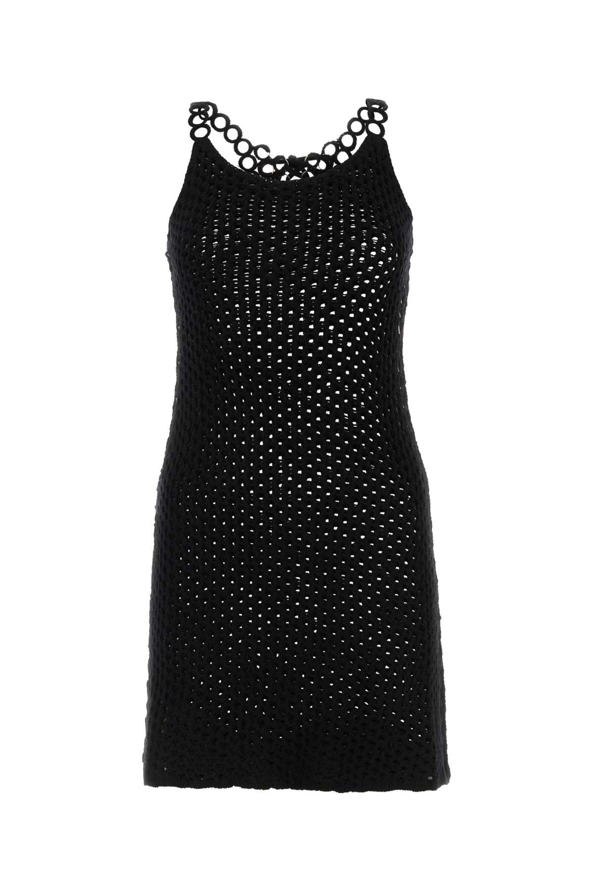 Chloe Women Black Crochet Mini Dress