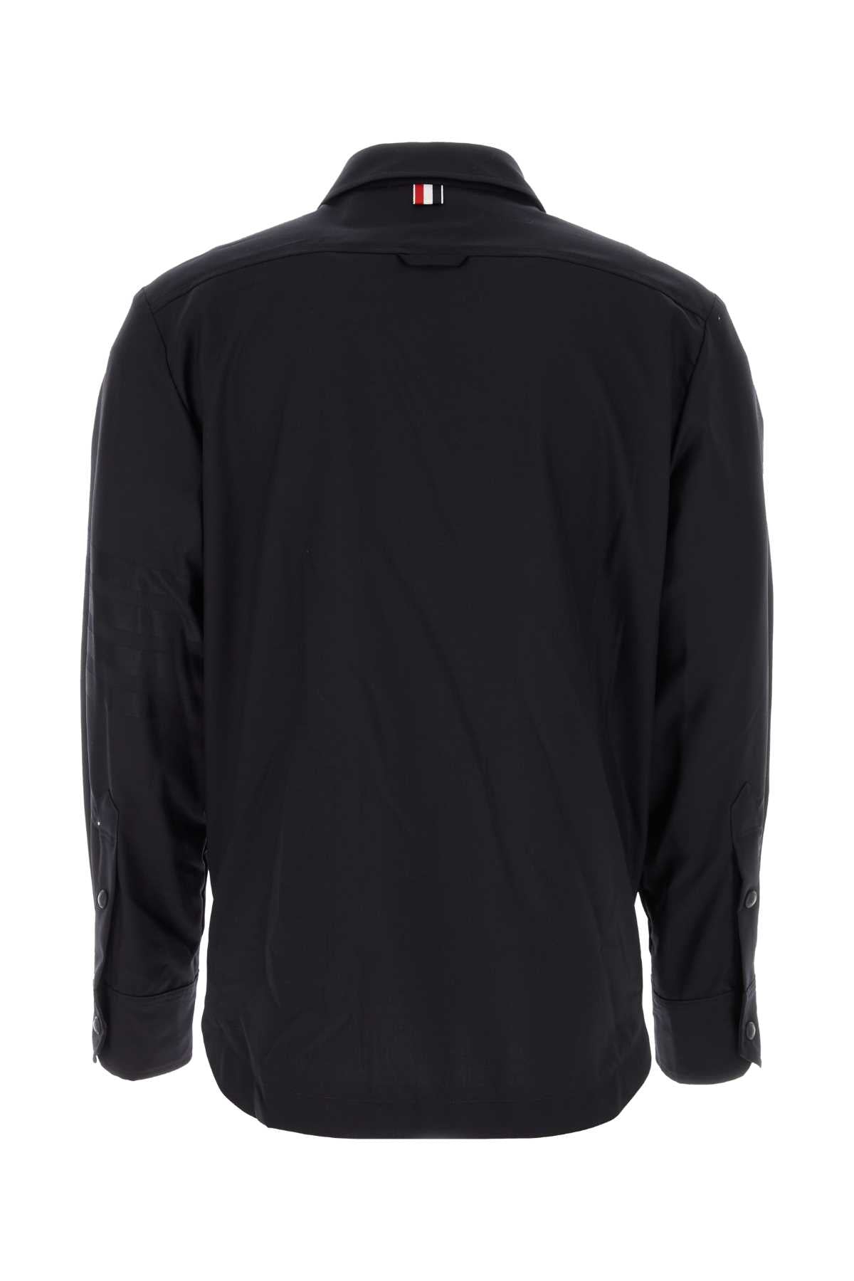 Thom Browne Men Midnight Blue Wool Shirt