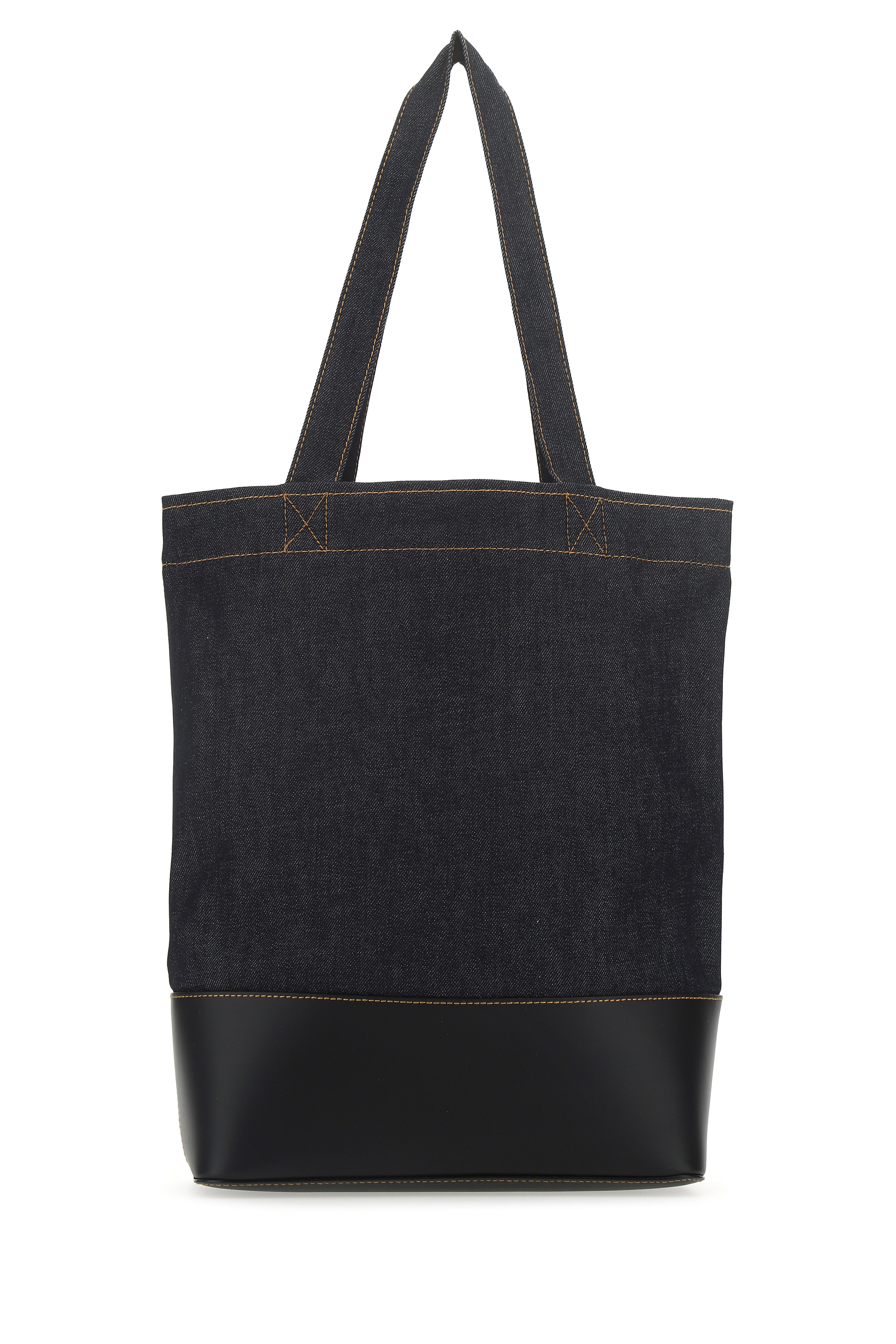 A.P.C. Men Blue Denim And Leather Shopping Bag