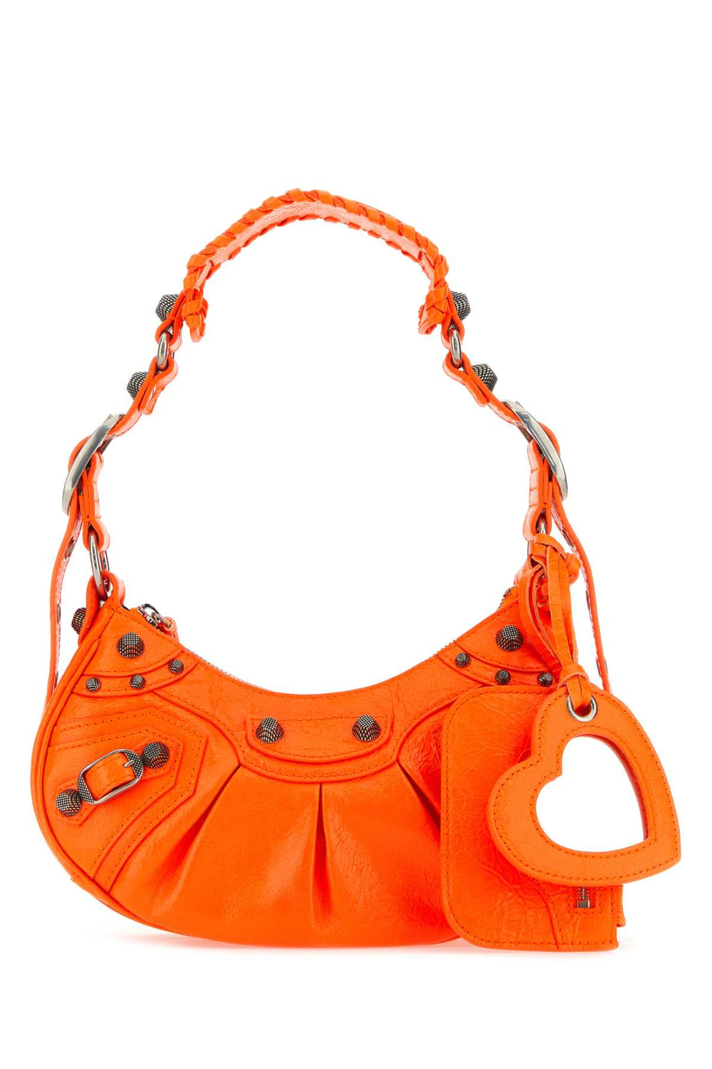 Balenciaga Women Fluo Orange Nappa Leather Le Cagole Xs Shoulder Bag