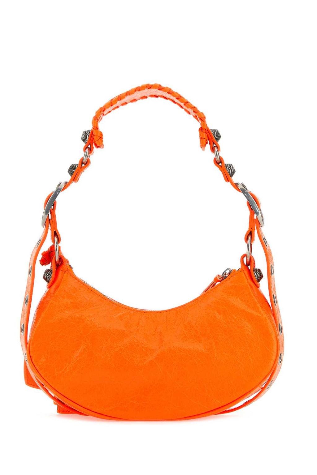 Balenciaga Women Fluo Orange Nappa Leather Le Cagole Xs Shoulder Bag