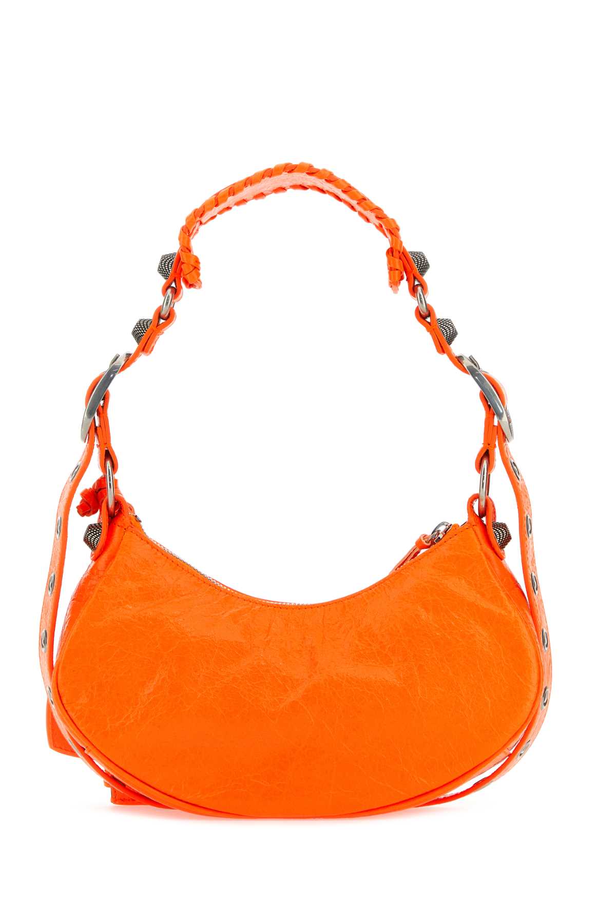 Balenciaga Women Fluo Orange Nappa Leather Le Cagole Xs Shoulder Bag