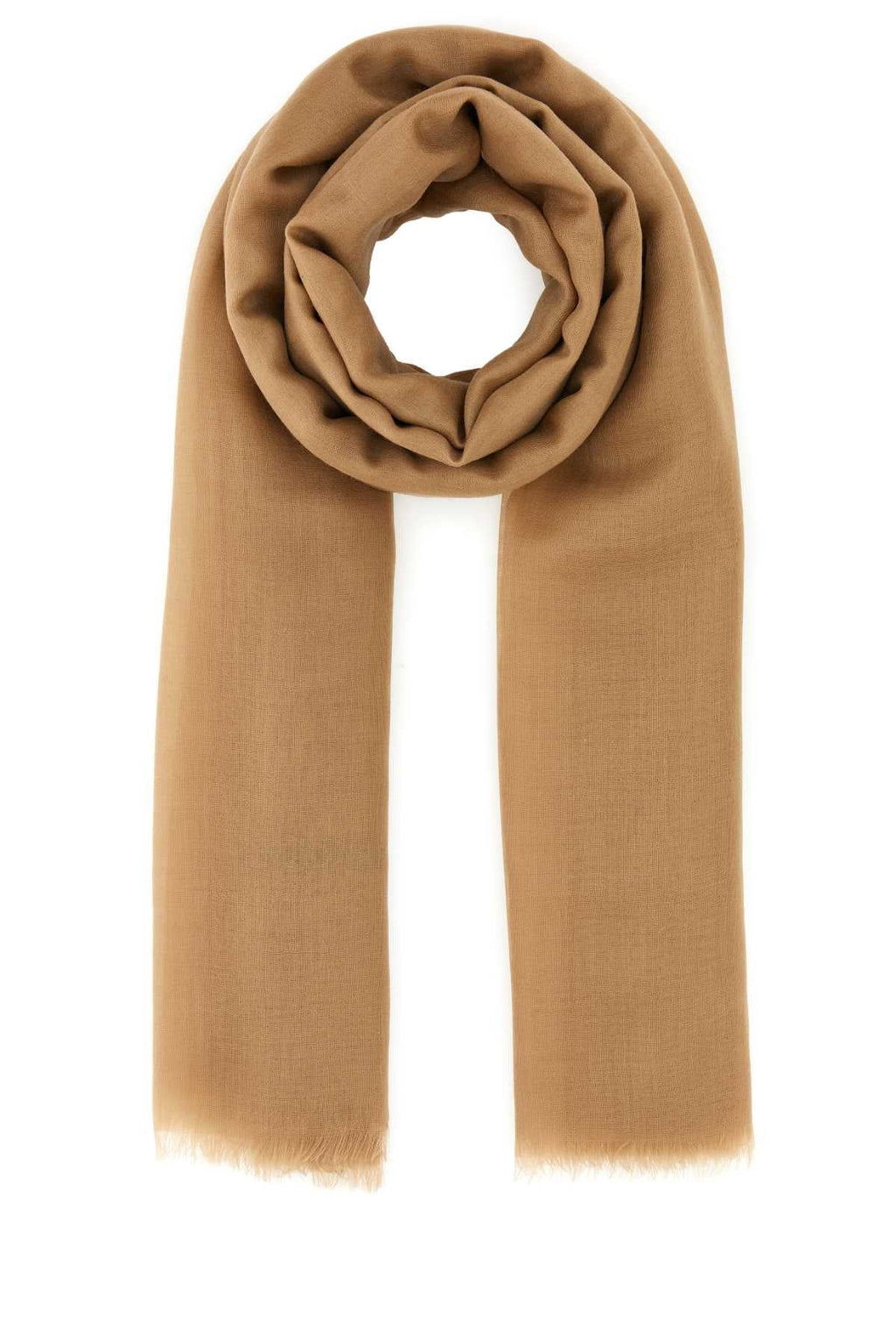 Salvatore Ferragamo Women Camel Cashmere Scarf