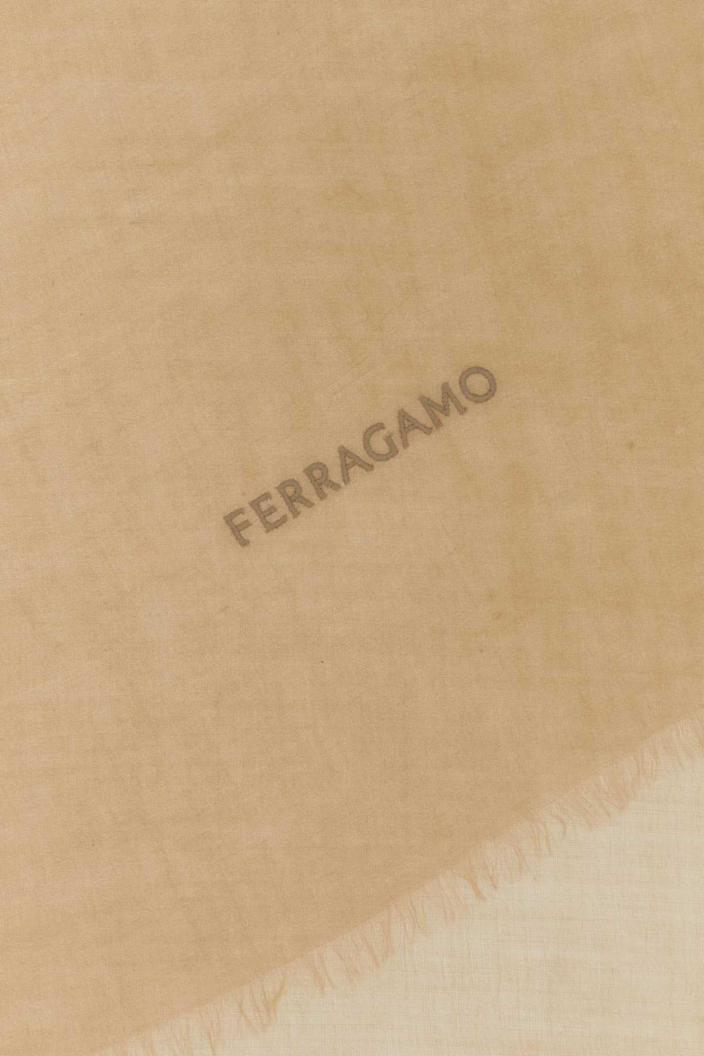Salvatore Ferragamo Women Camel Cashmere Scarf