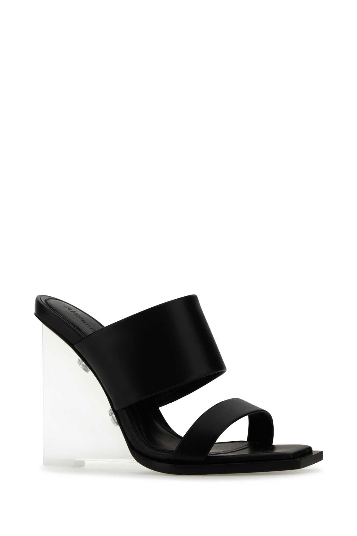 Alexander Mcqueen Women Black Leather Shard Mules