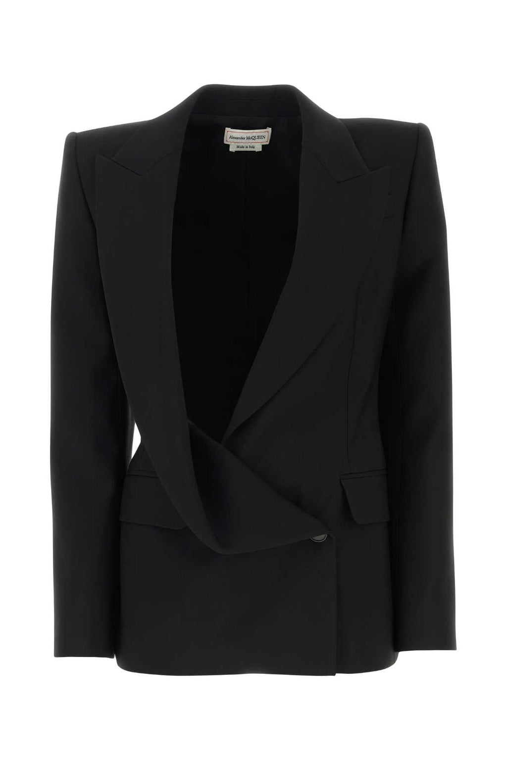 Alexander Mcqueen Women Black Wool Blazer