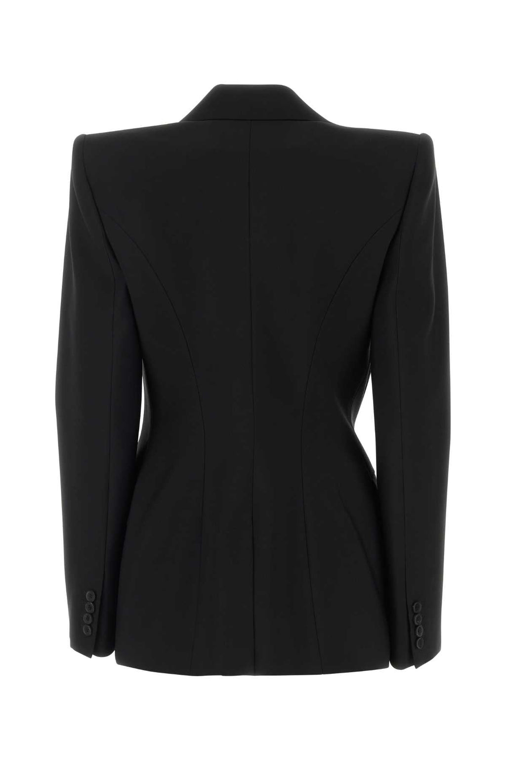 Alexander Mcqueen Women Black Wool Blazer