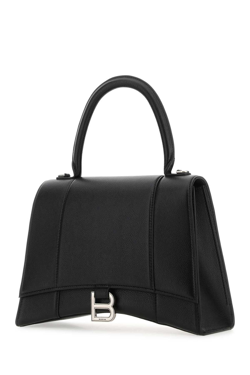 Balenciaga Women Black Leather Hourglass Handbag