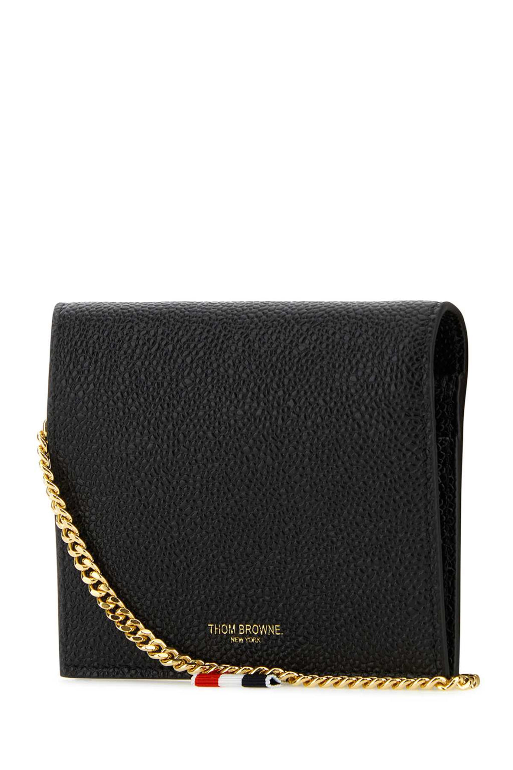 Thom Browne Women Black Leather Card Holder